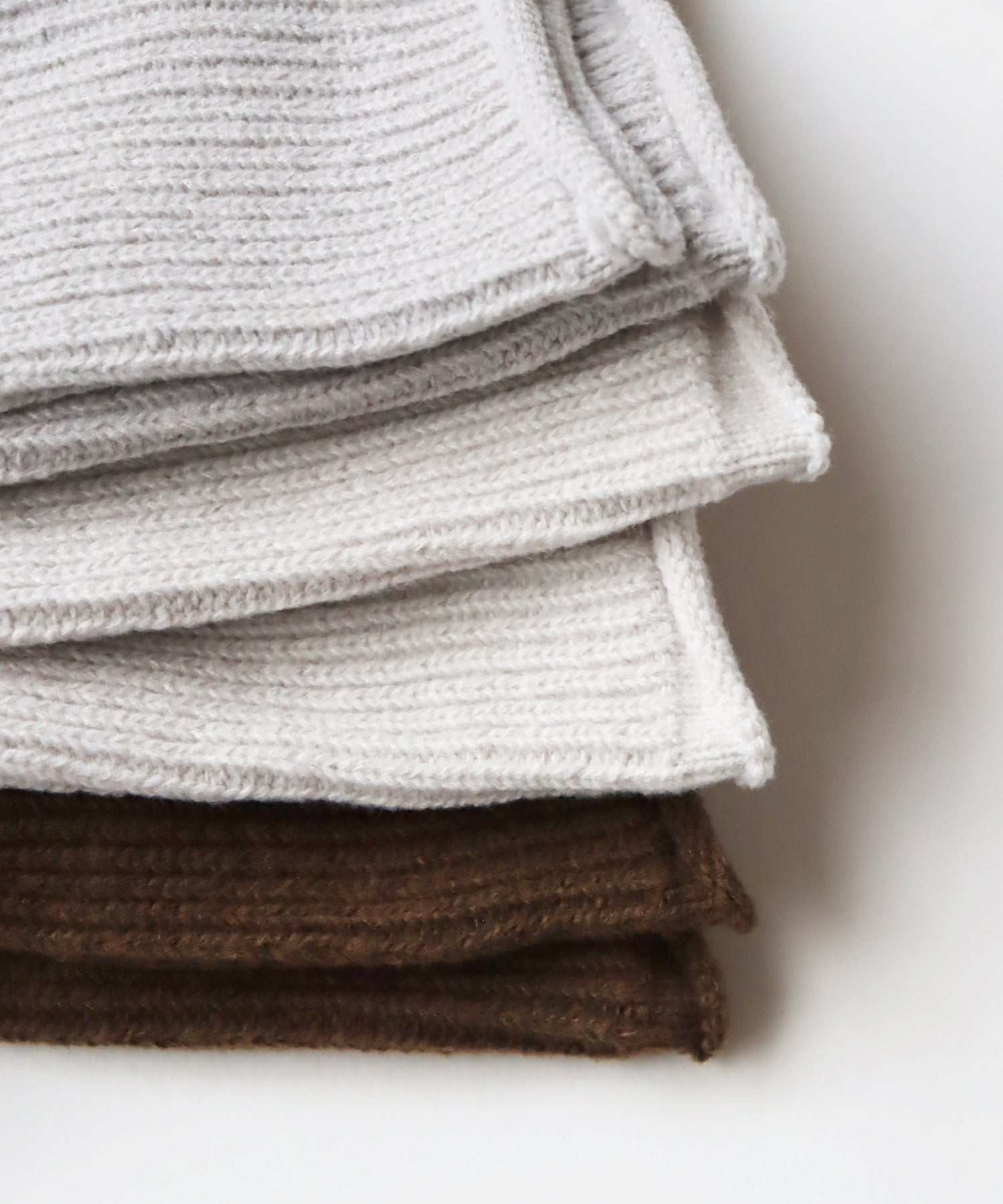 2WAY リブ&シャギー バイカラー アームウォーマー