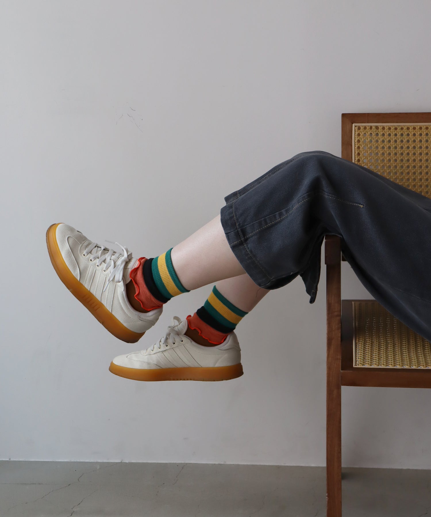 【2足組】メランジビッグフリル ショートソックス