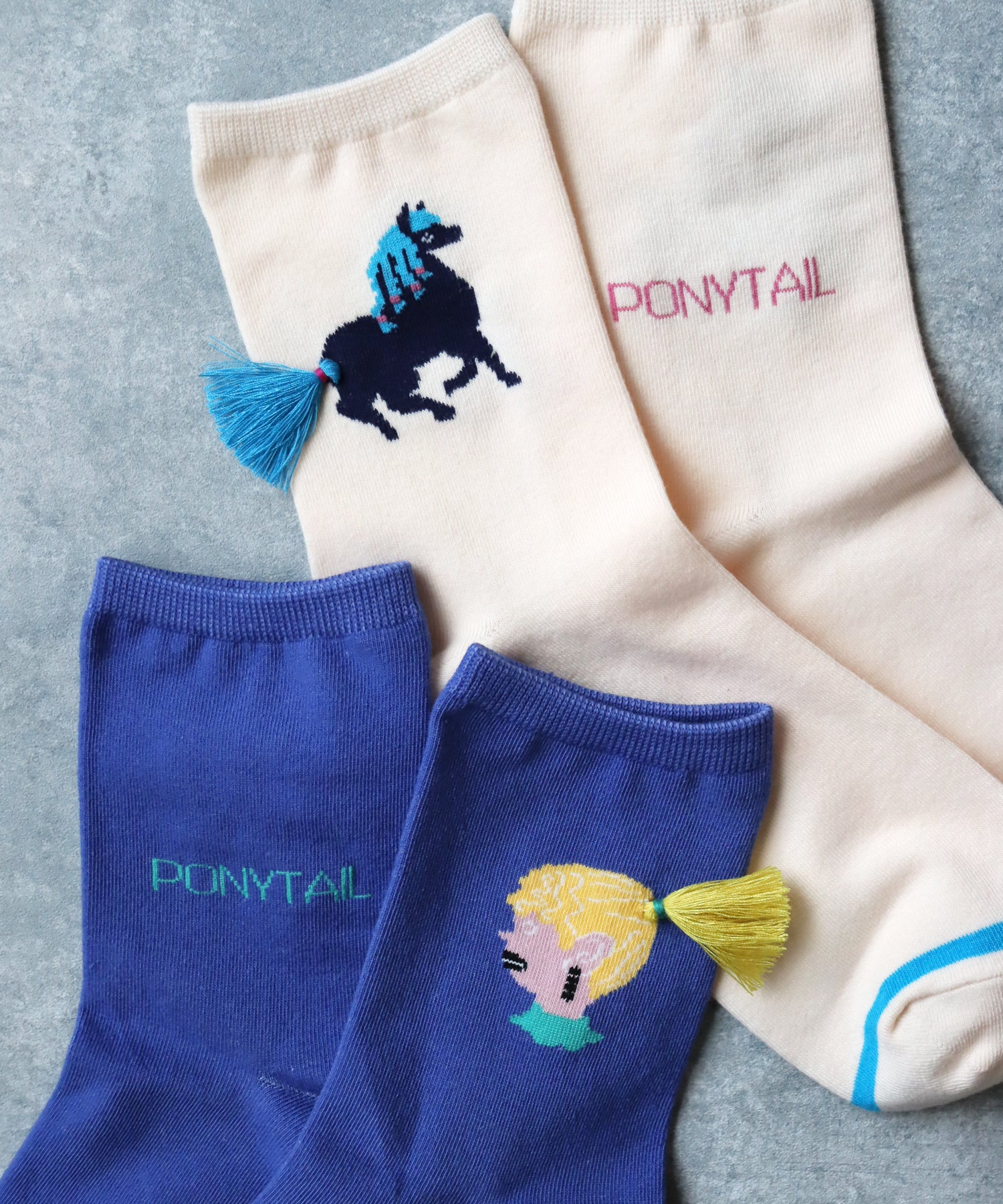 【2足組】ポニーテール ショートソックス