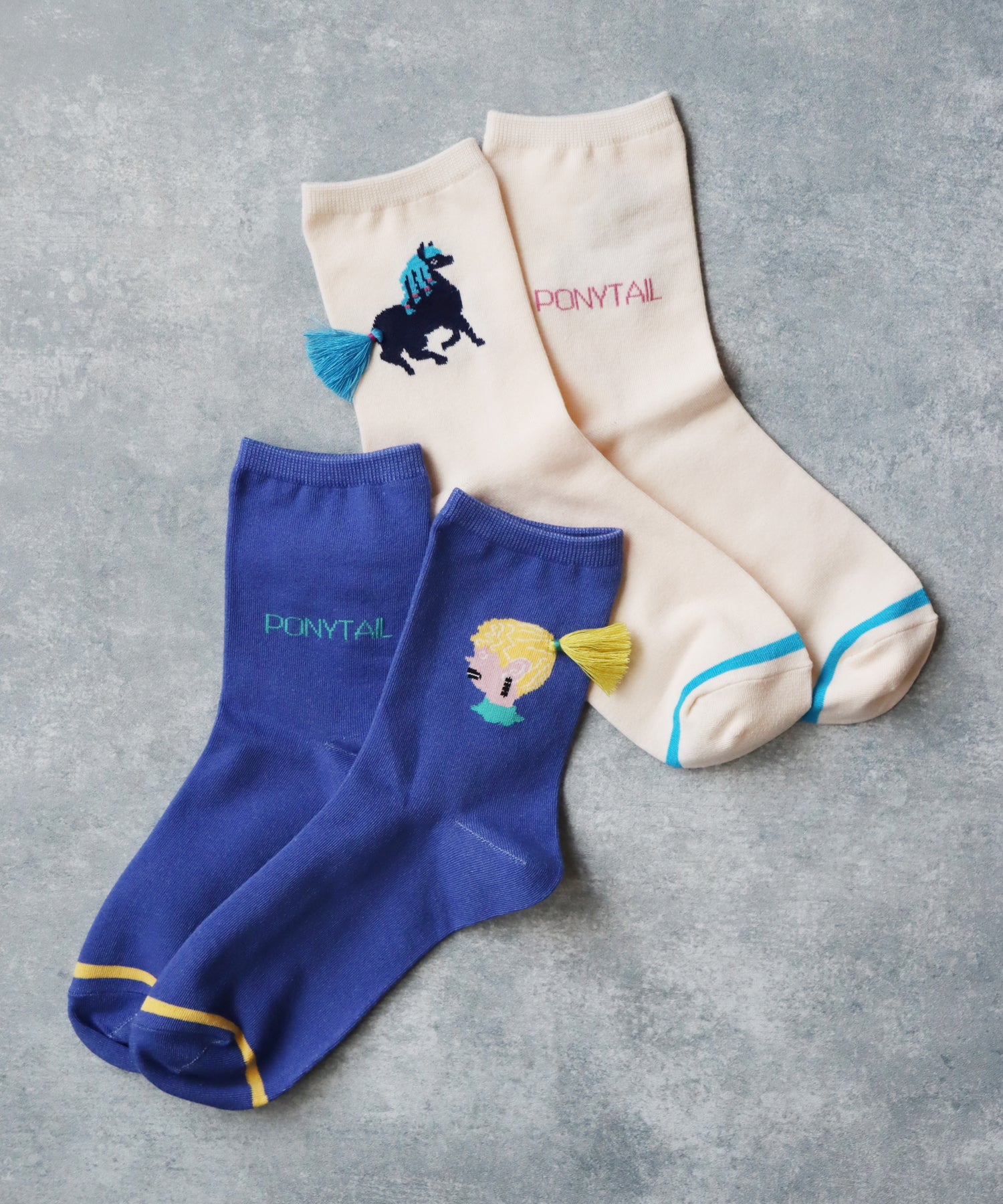 【2足組】ポニーテール ショートソックス