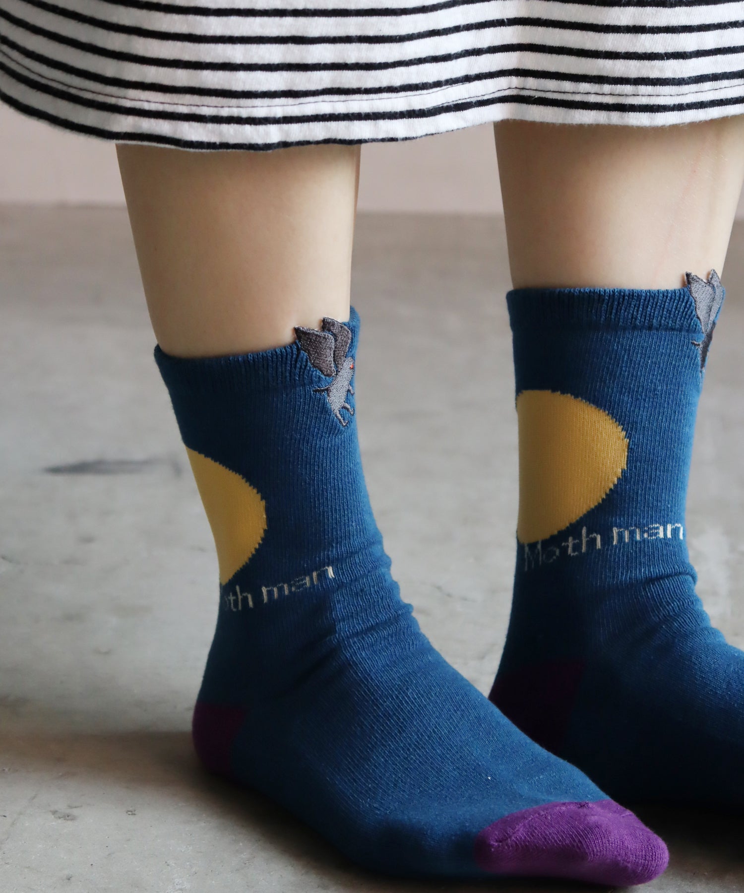 【2足組】エイリアン＆モスマン刺繍 ショートソックス
