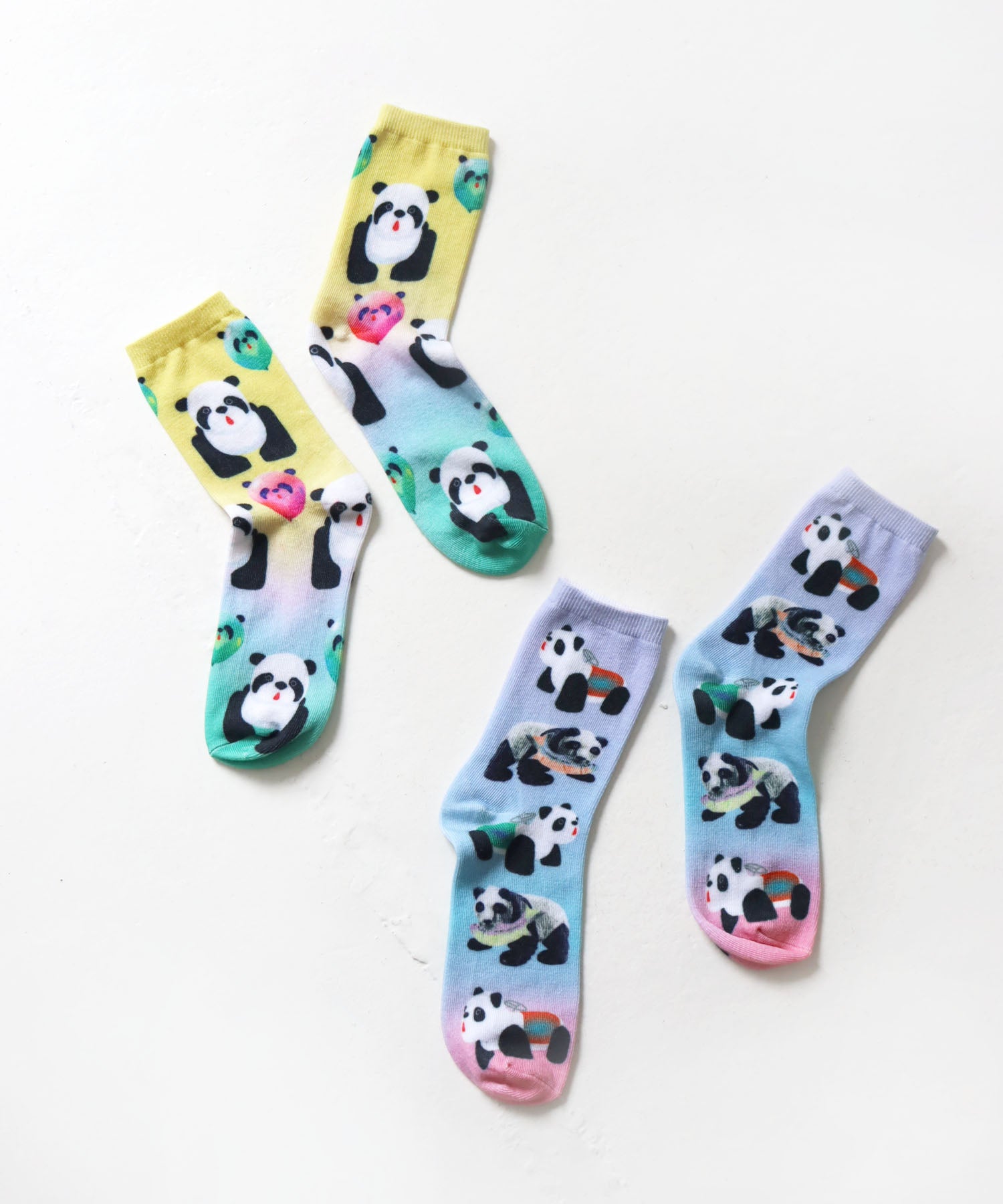 WONDER！パンダ！ プリント ショートソックス｜2P