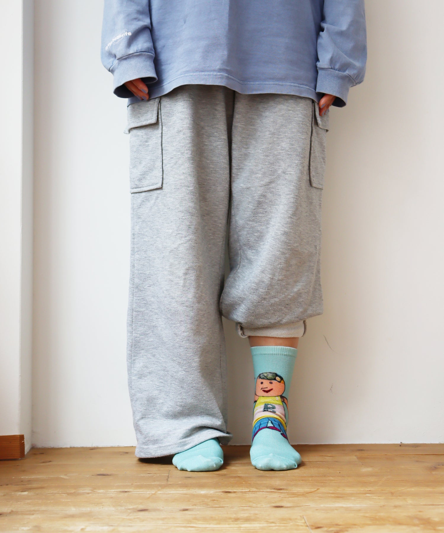 いま何してる？プリント ショートソックス｜2P