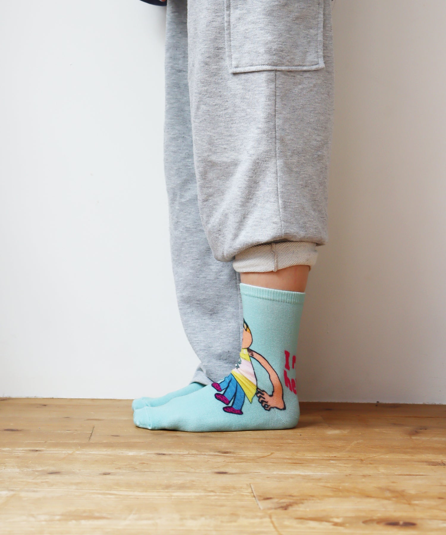 いま何してる？プリント ショートソックス｜2P