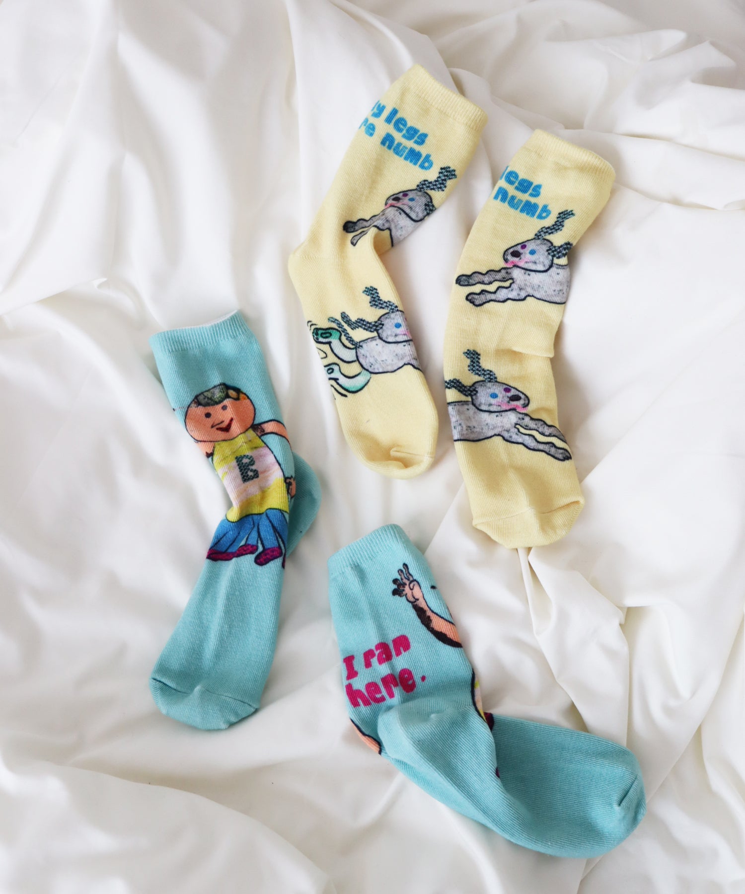 いま何してる？プリント ショートソックス｜2P