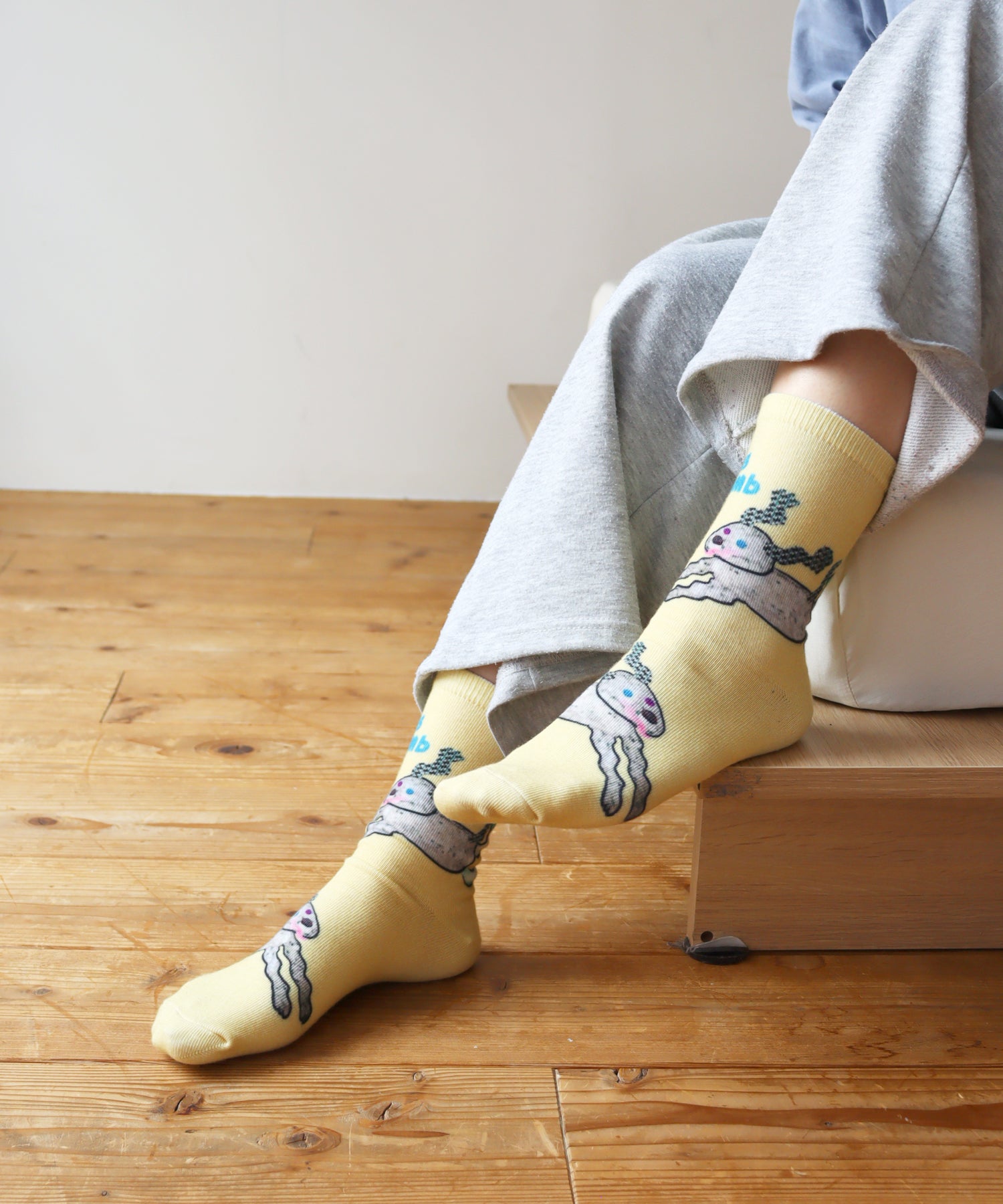 いま何してる？プリント ショートソックス｜2P