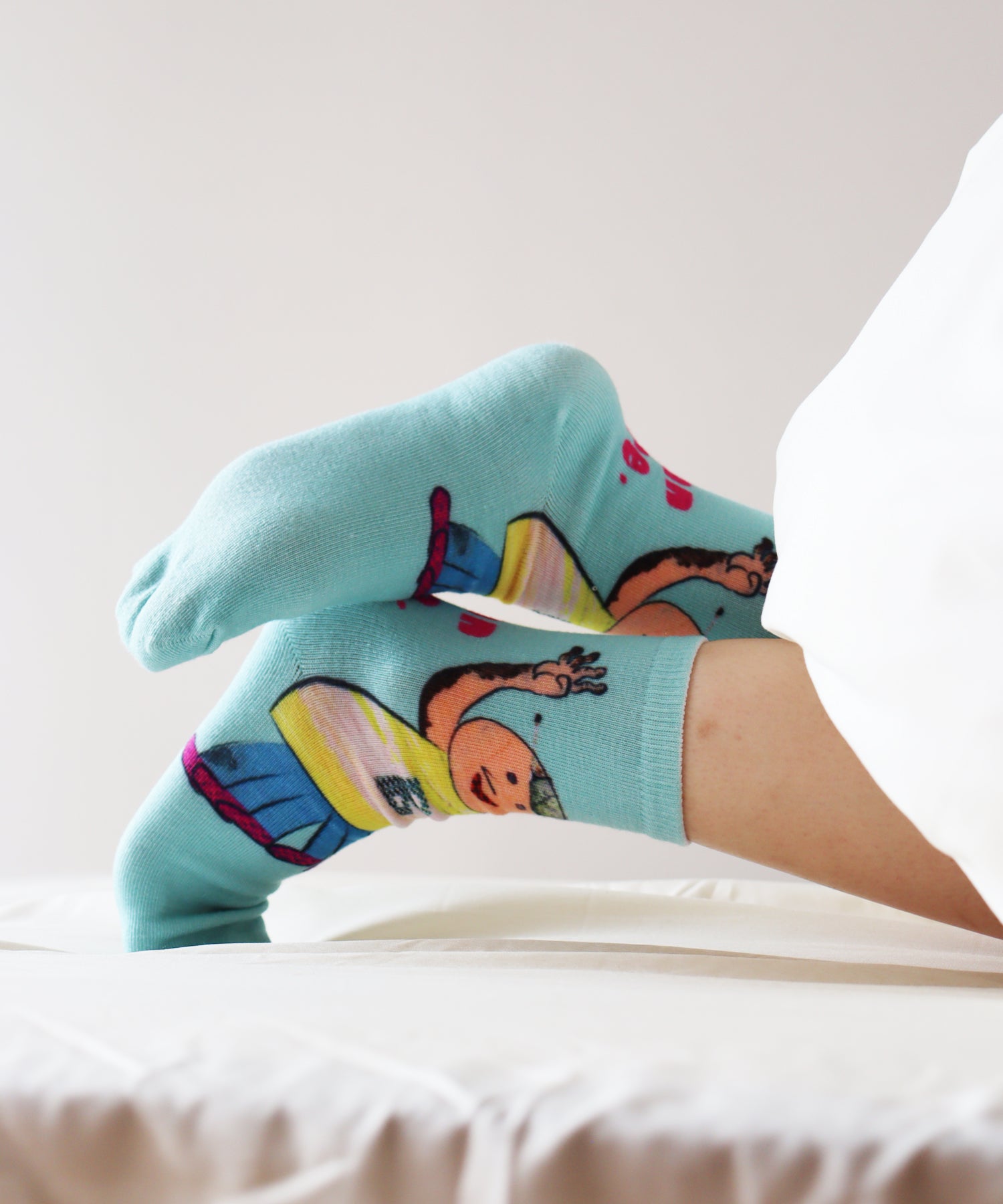 いま何してる？プリント ショートソックス｜2P