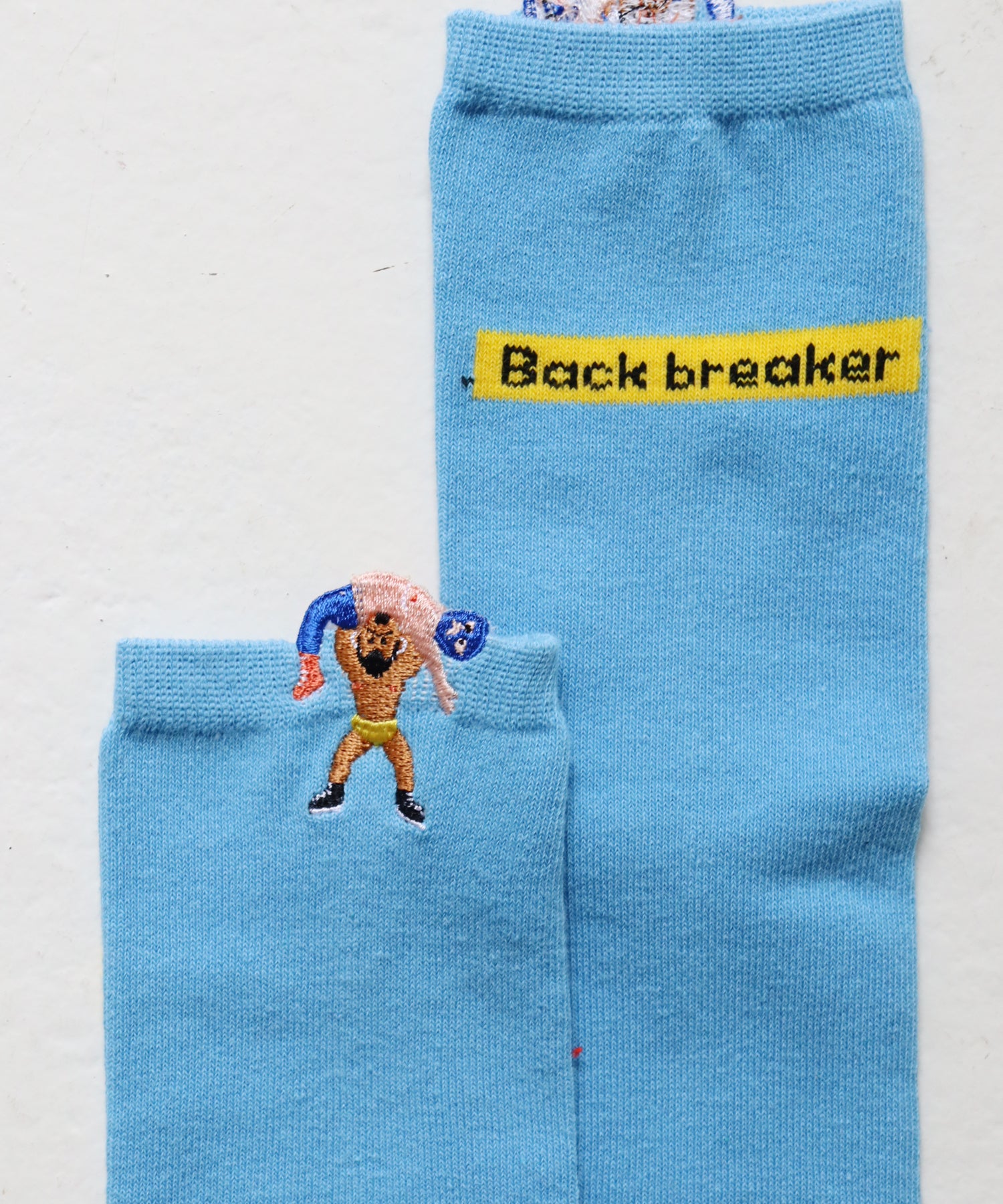 プロレスはみ出し刺繍ショートソックス｜2P