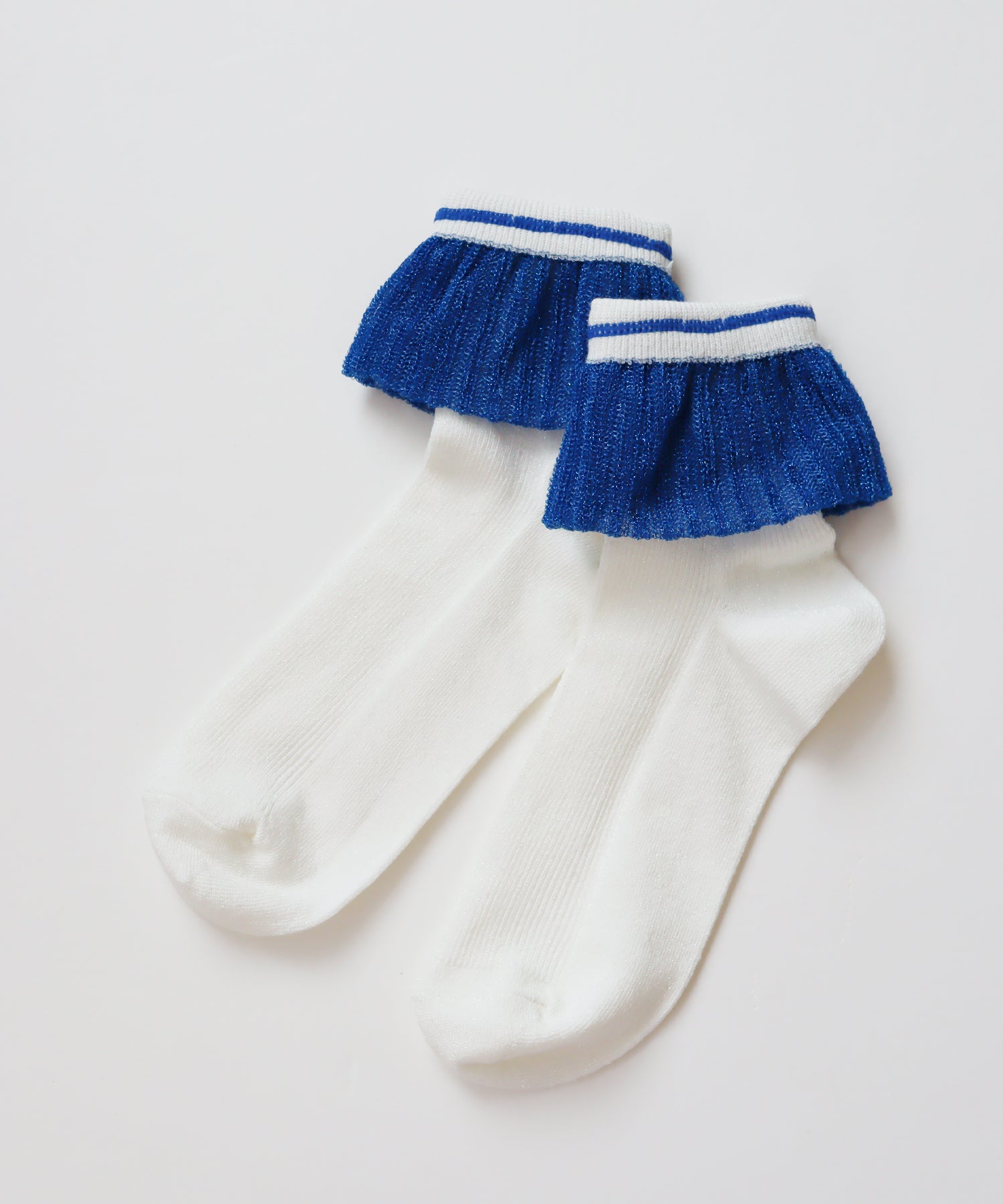 【TIME SALE】シャイニーフリル ショートソックス｜2P