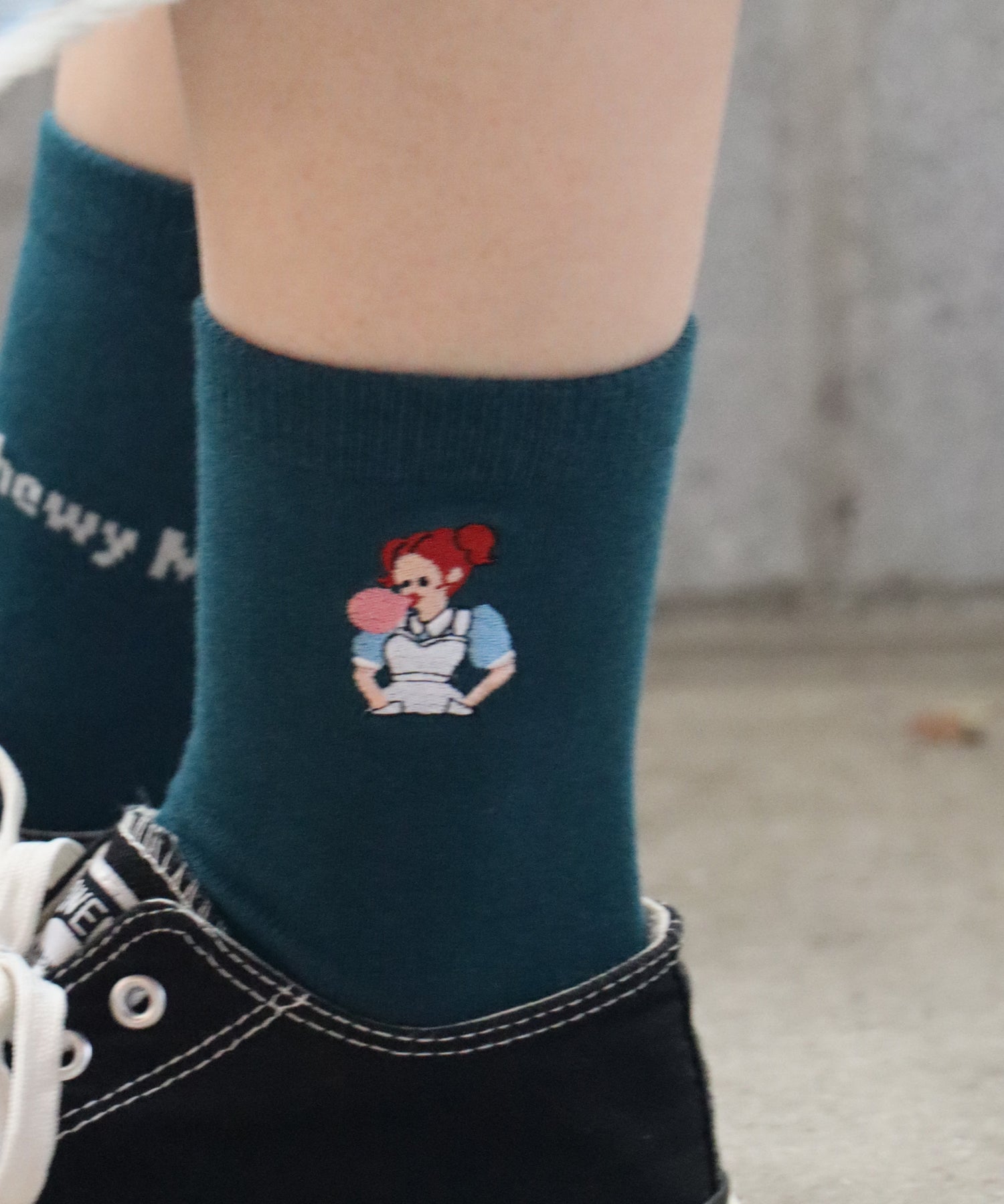 BAD GIRLS 刺繍 ショートソックス｜2P
