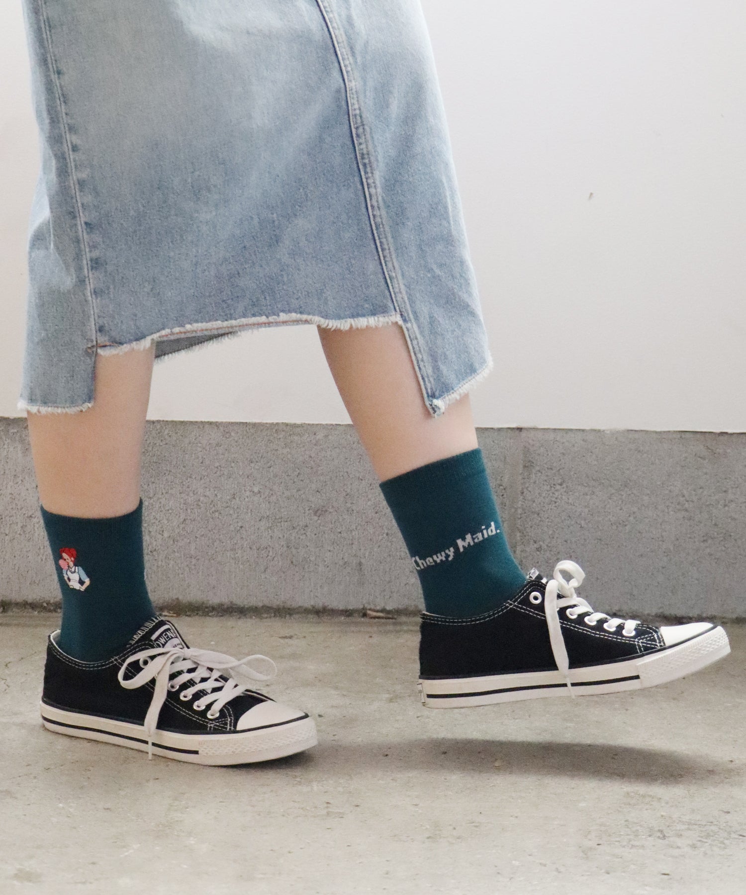 BAD GIRLS 刺繍 ショートソックス｜2P