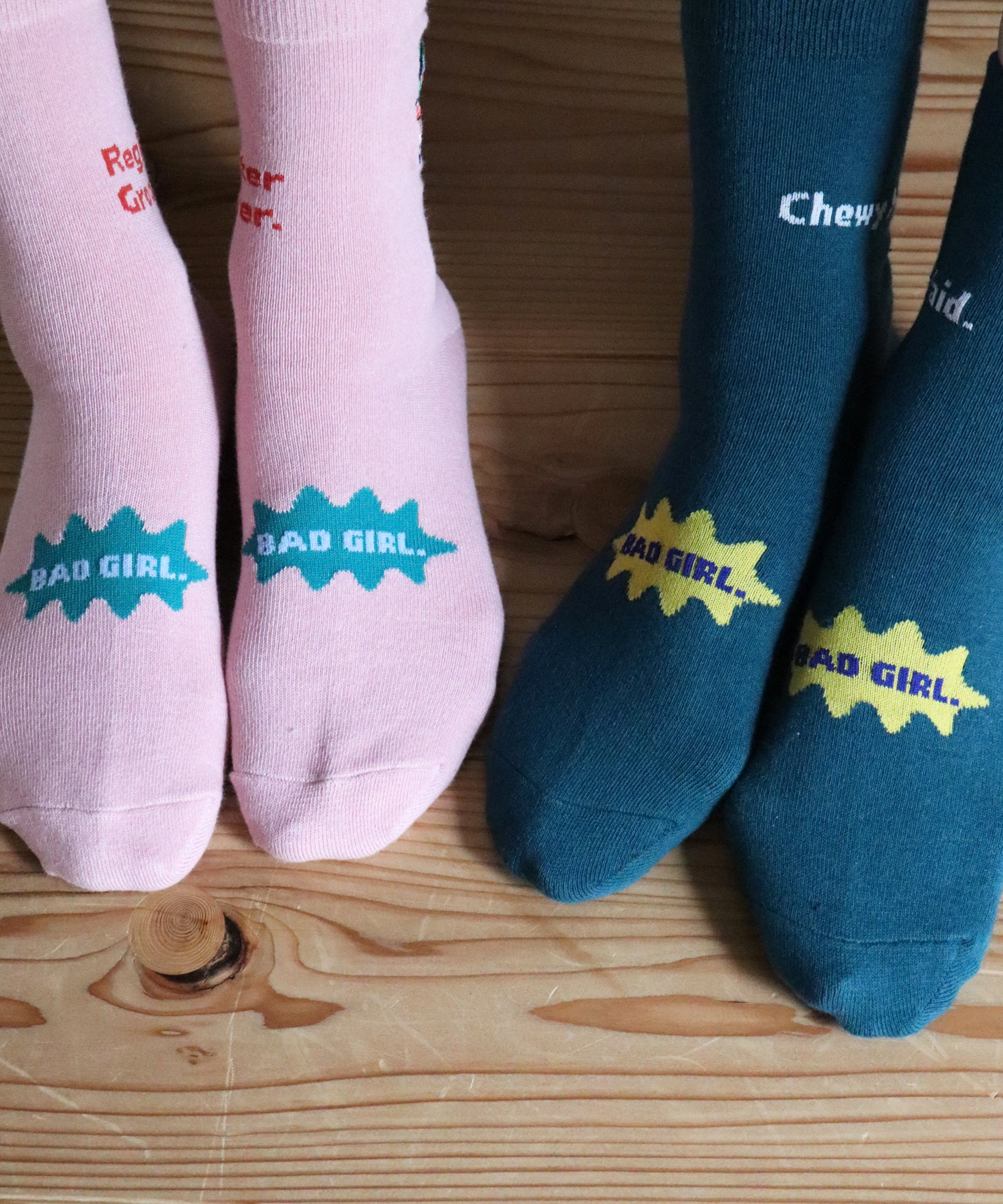 BAD GIRLS 刺繍 ショートソックス｜2P