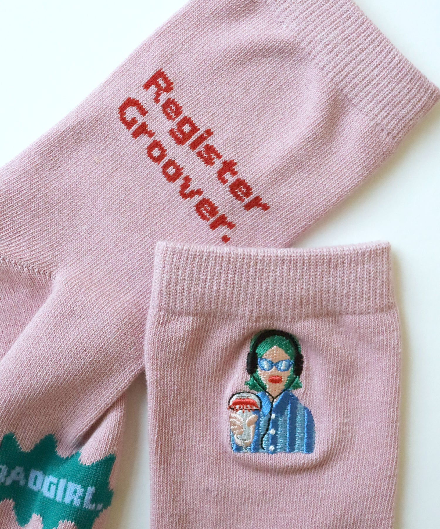 BAD GIRLS 刺繍 ショートソックス｜2P