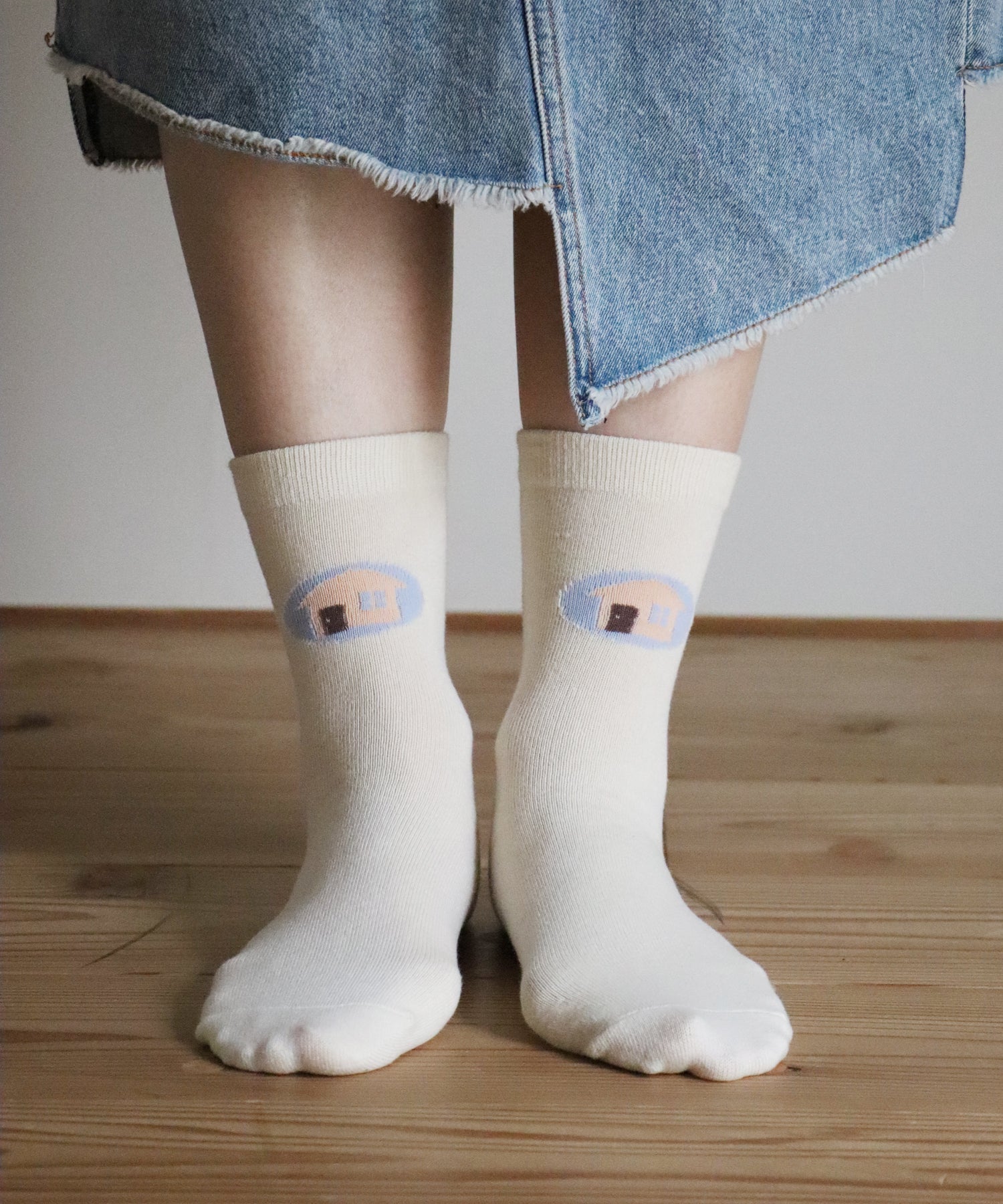 飛び出せ！ことわざ刺繍！ ショートソックス｜2P
