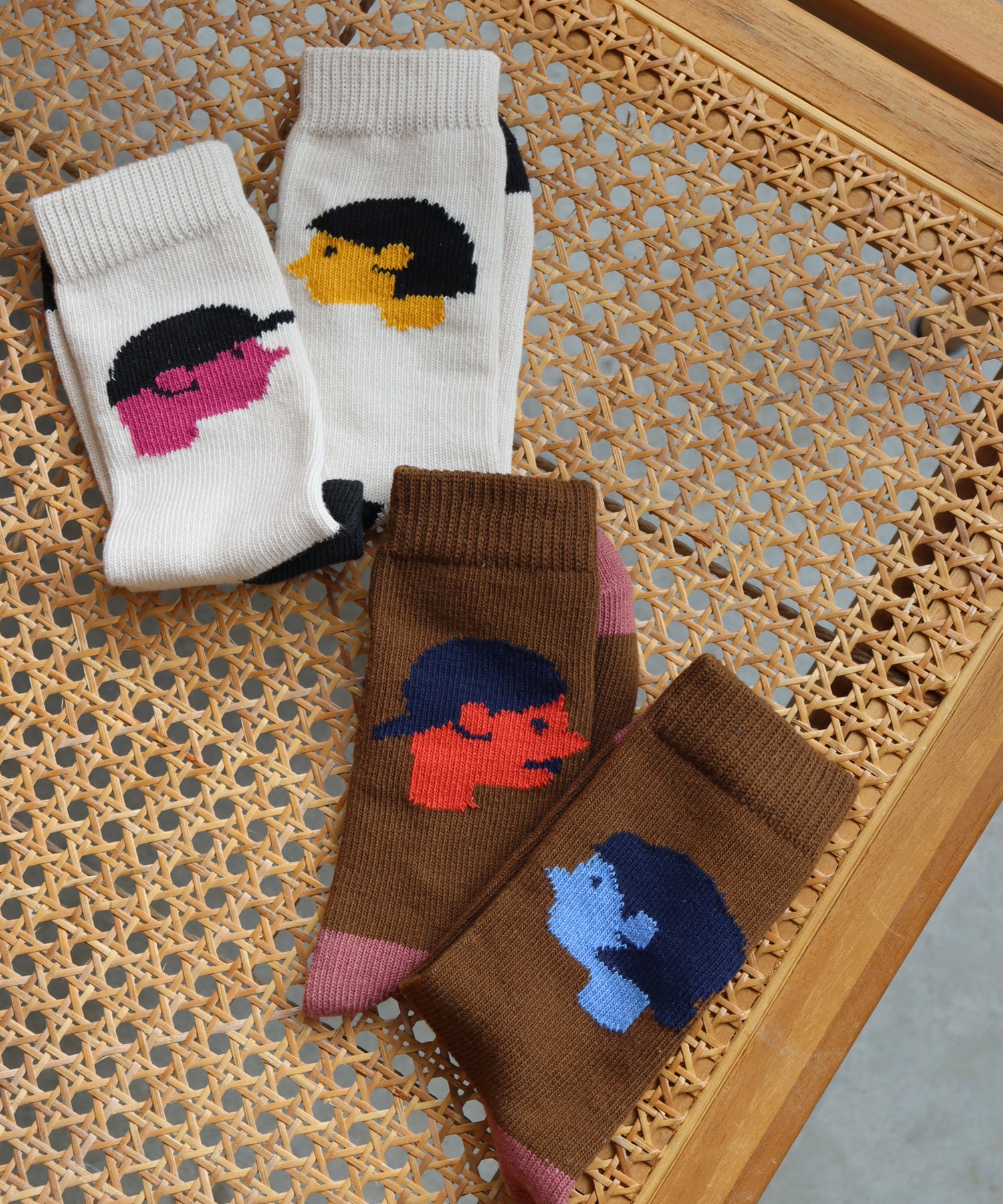 【2足組】BOY Meets GIRL ローゲージ クルーソックス