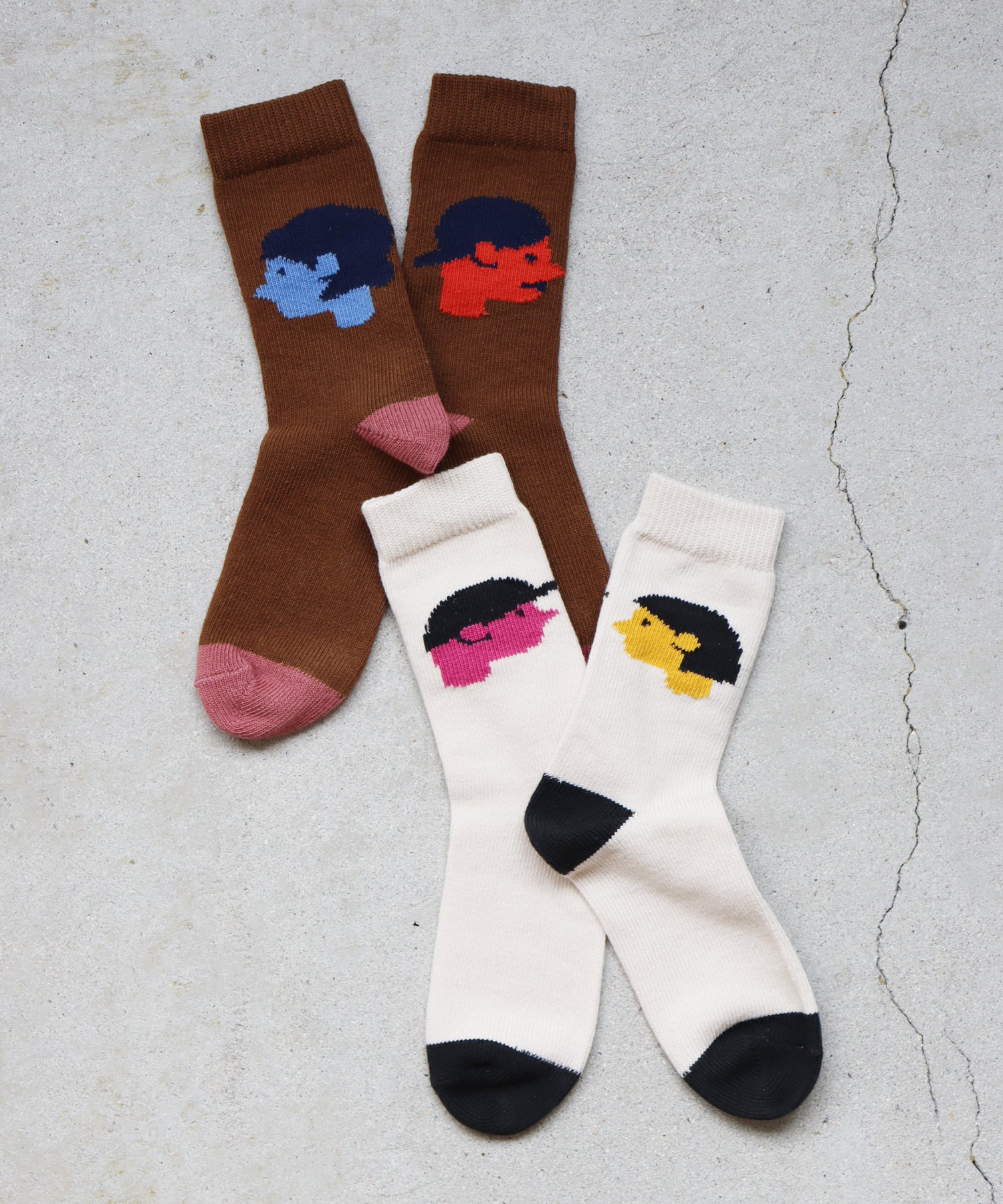 【2足組】BOY Meets GIRL ローゲージ クルーソックス