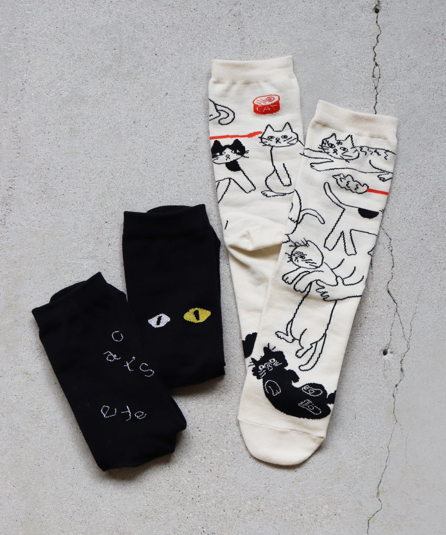 【2足組】Cat`s! クルーソックス　