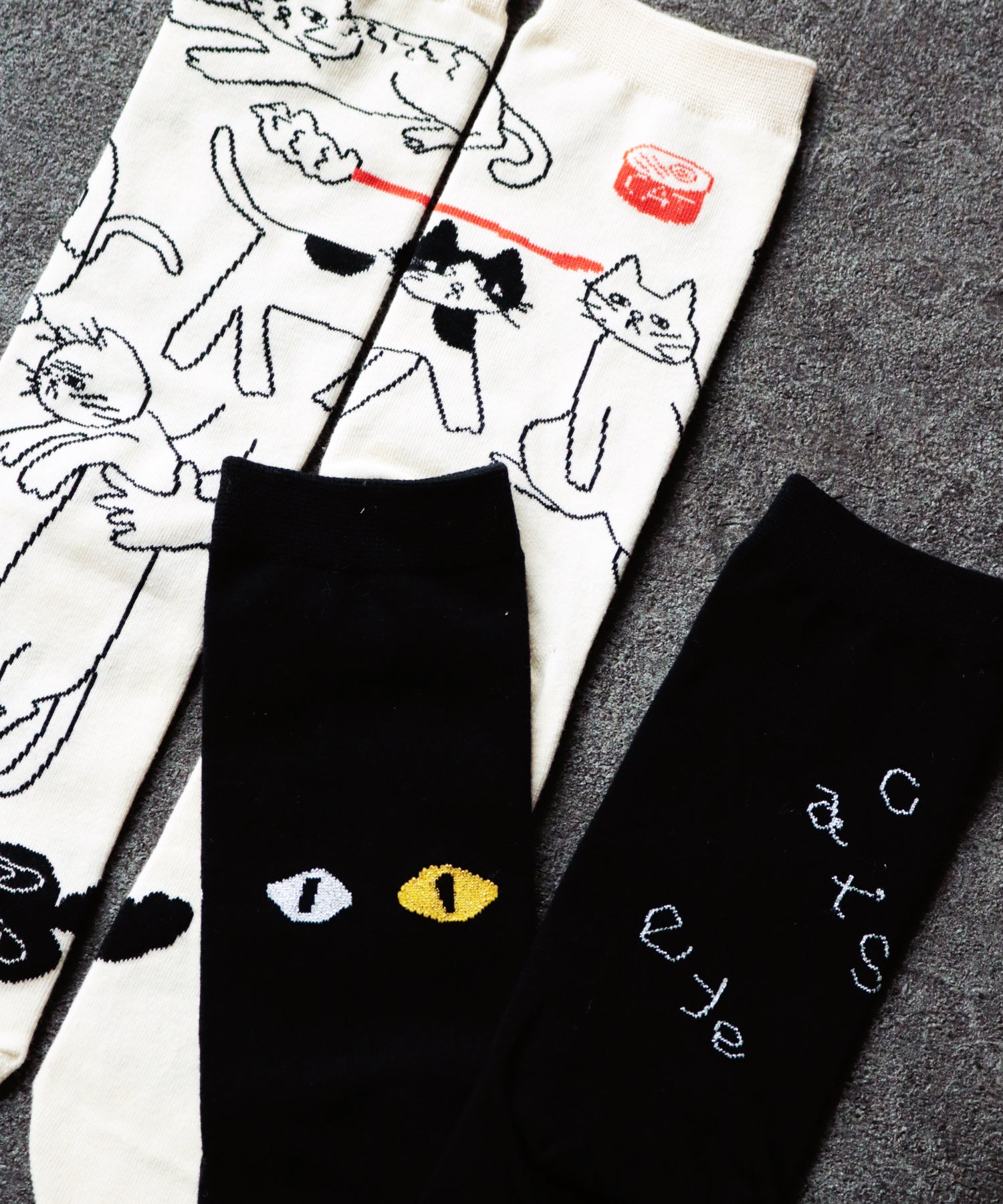 【2足組】Cat`s! クルーソックス　