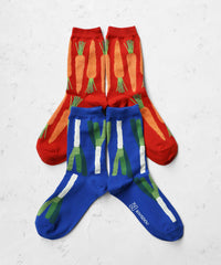 【2足組】ベジタブル クルーソックス　