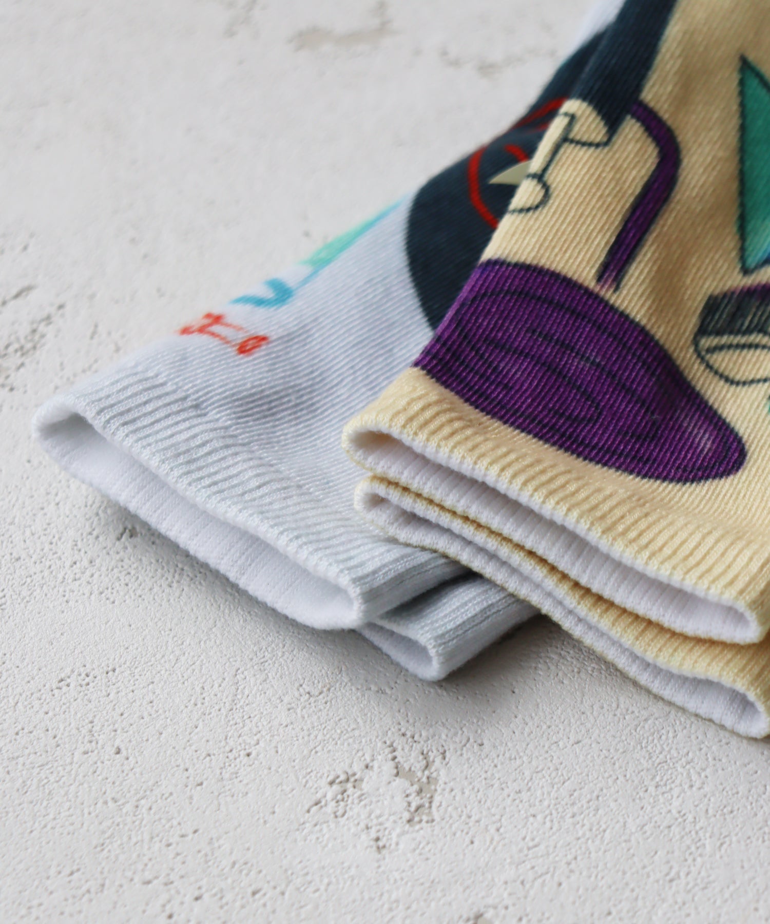 2足組】All fiction. プリントクルーソックス – きびす堂