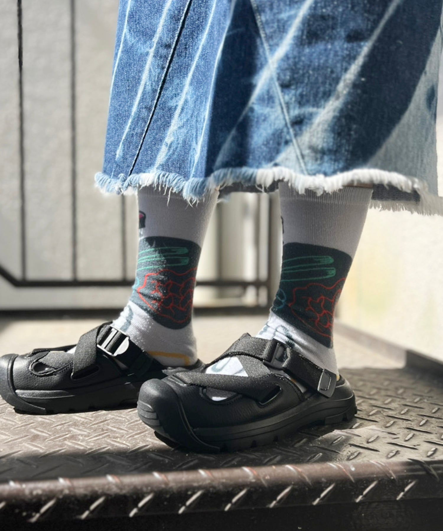 0623おまとめ品 2足組】All fiction. プリントクルーソックス – きびす堂