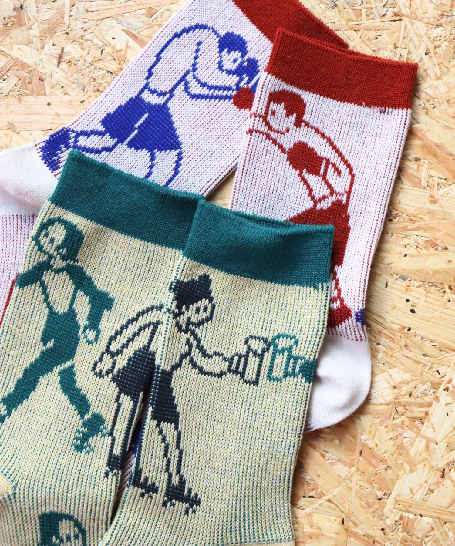 【2足組】ボクサー＆ビールガール クルーソックス