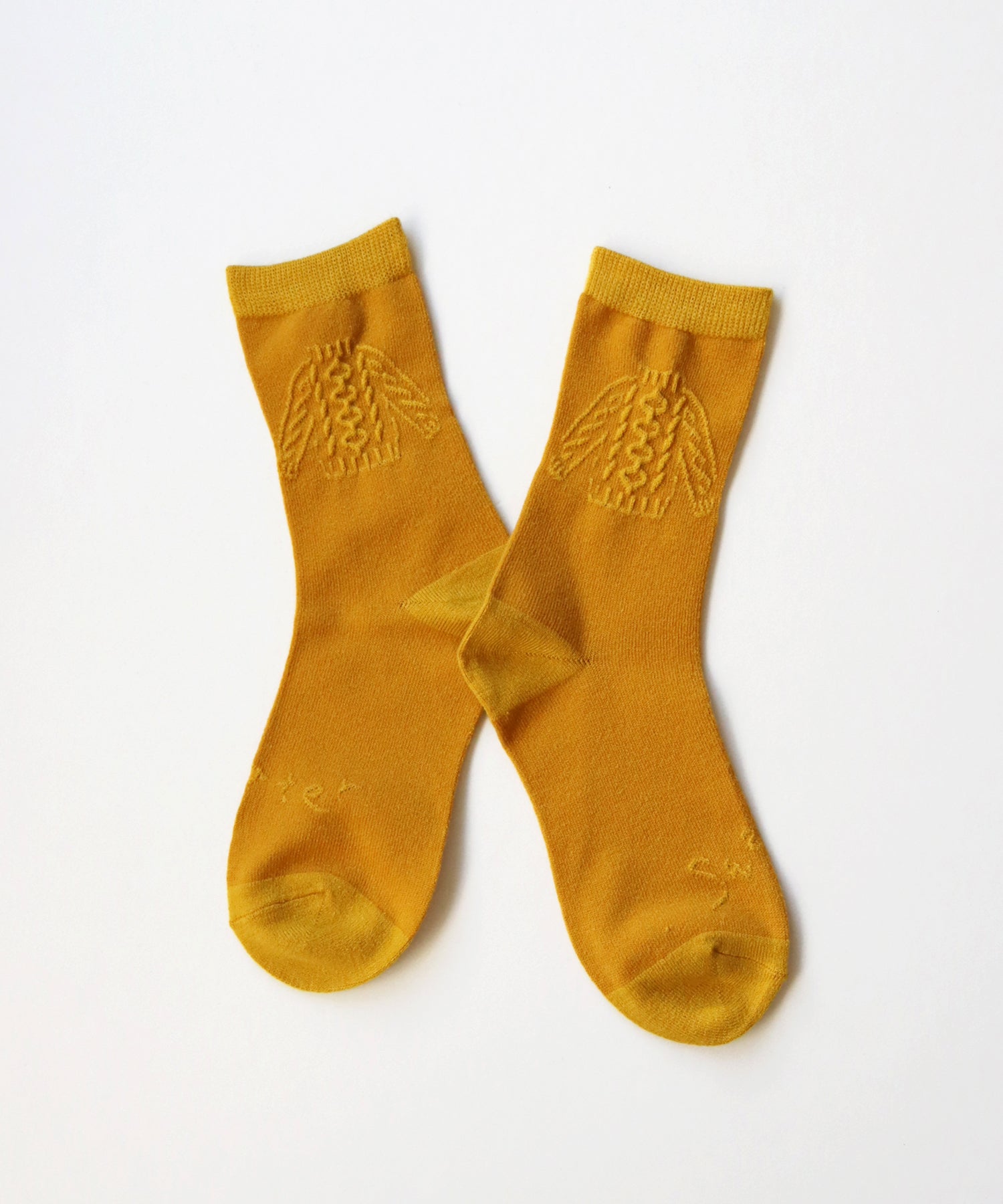 【2足組】ウール混 編み物柄 クルーソックス