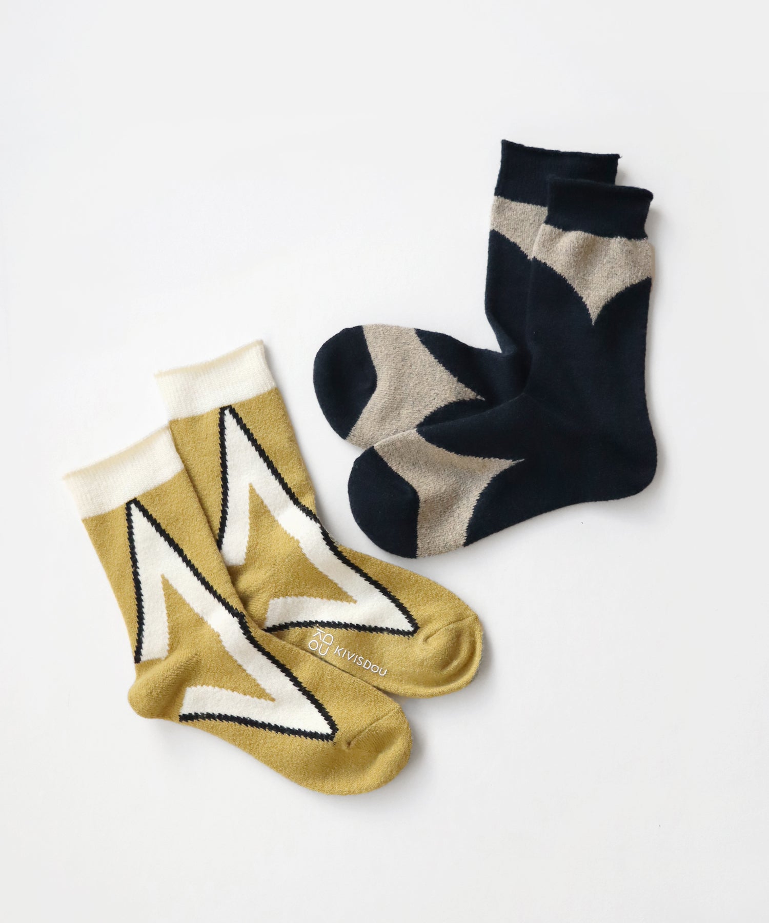 【2足組】○＆△ バルキー クルーソックス