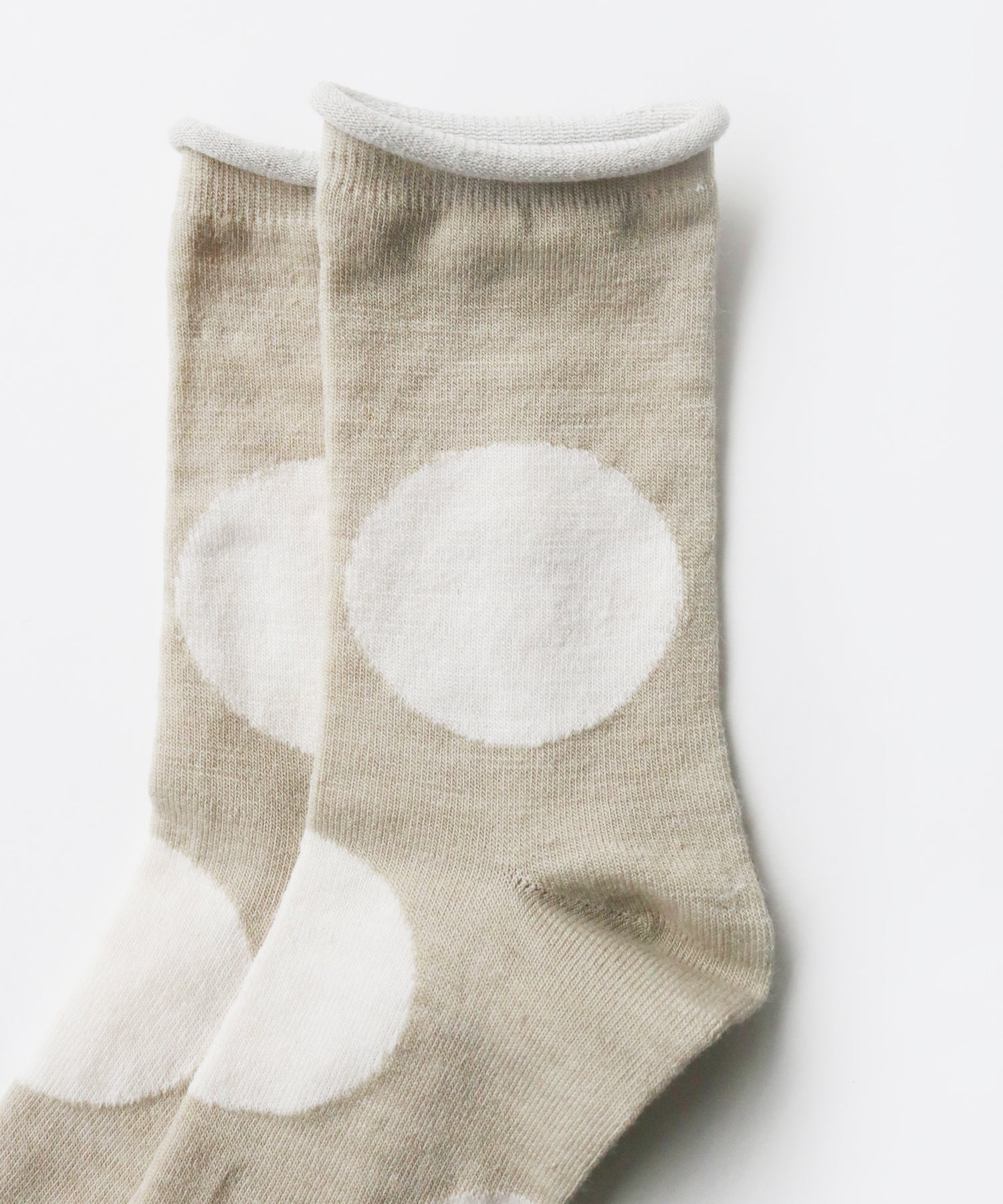 【2足組】メリノウール ドット クルーソックス