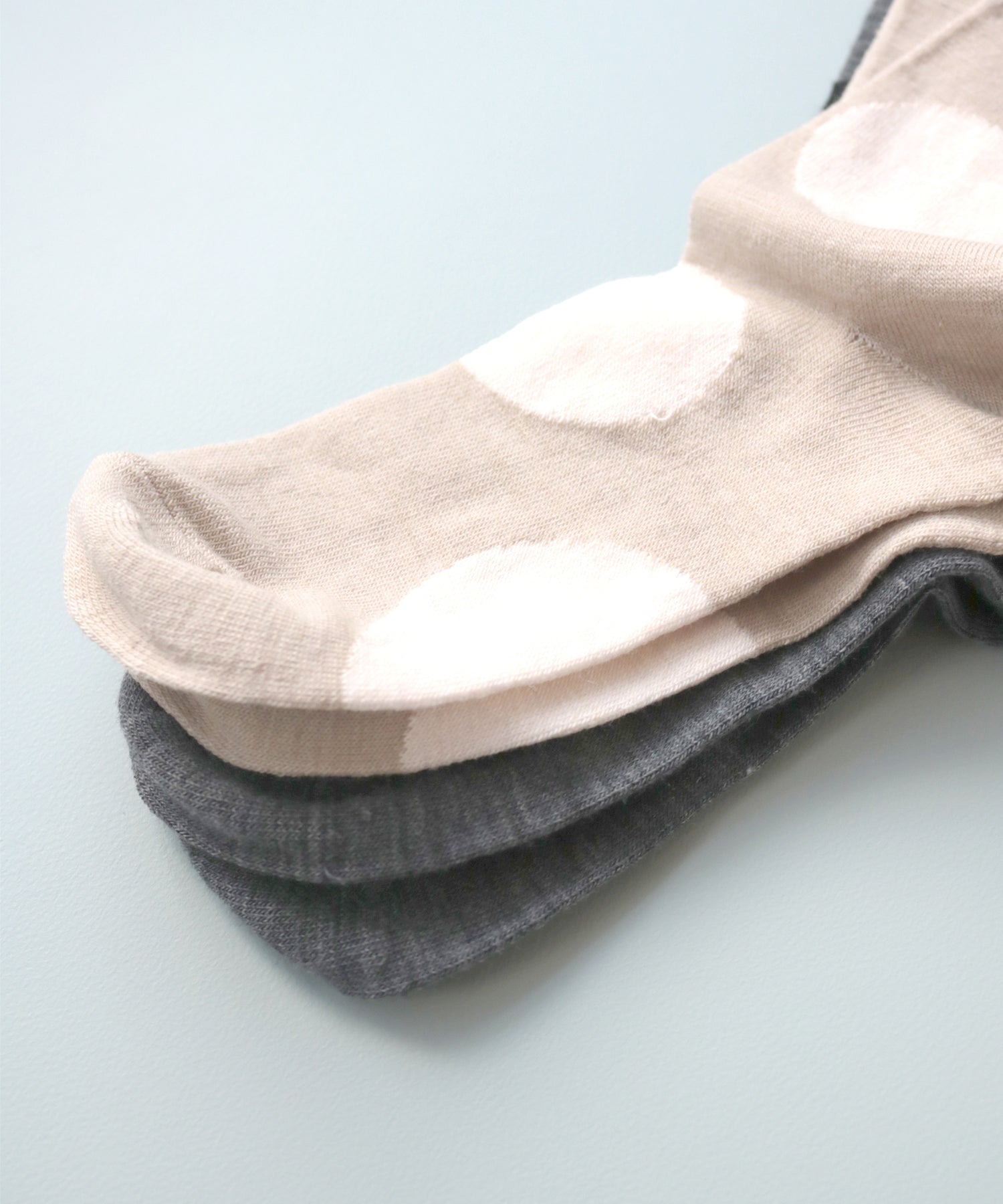 【2足組】メリノウール ドット クルーソックス