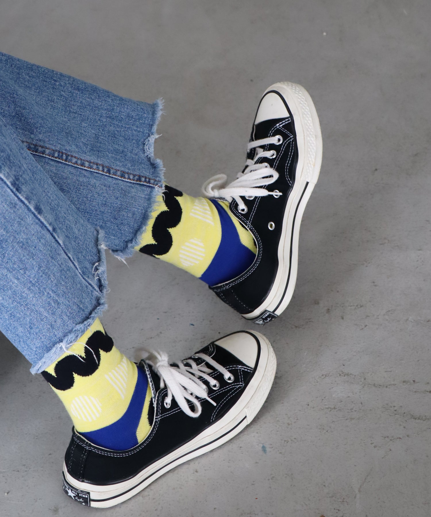 ハイテンションボーダー クルーソックス｜2P