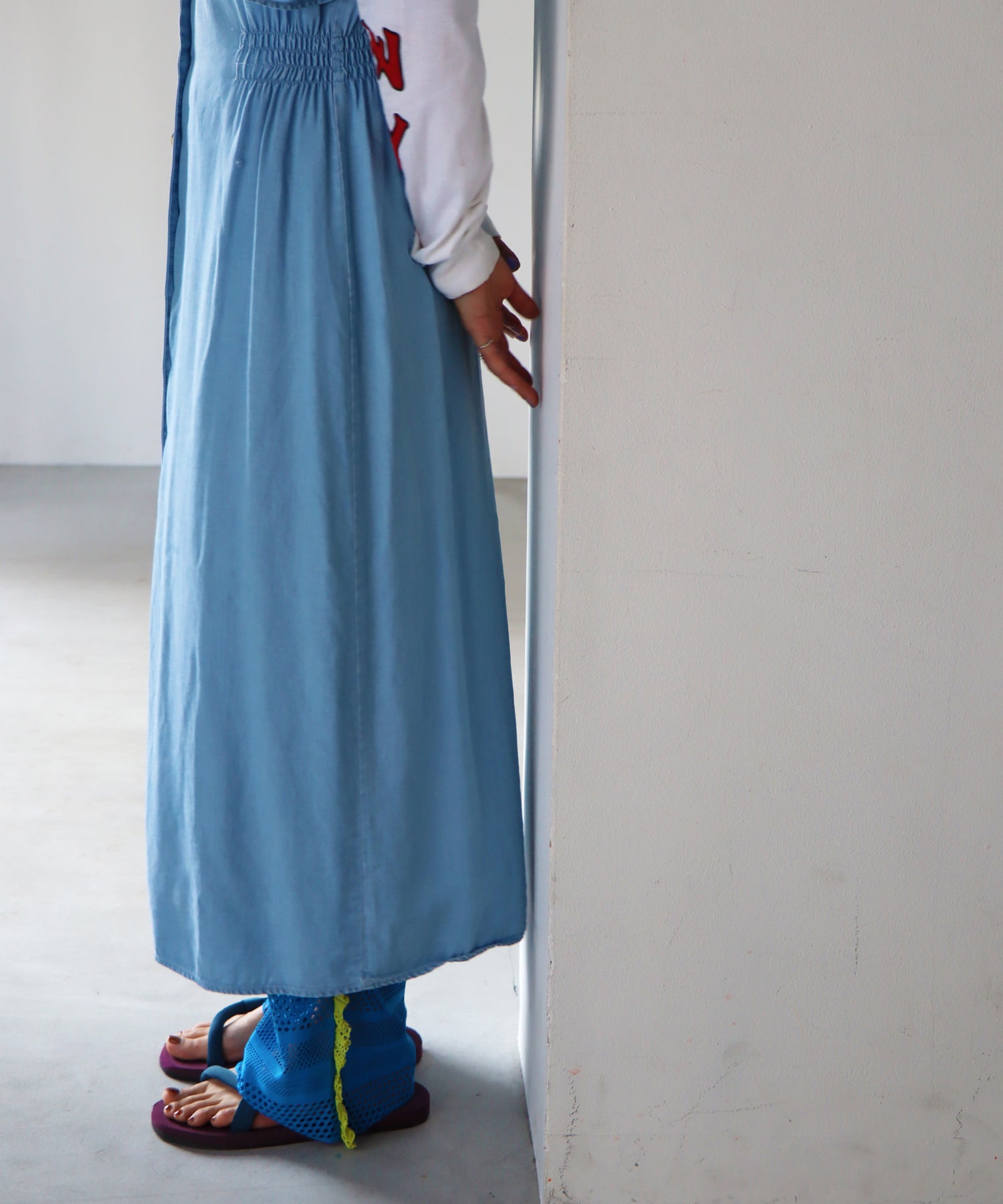 【セルフカット】サイドフリル ドットレース イージーパンツ