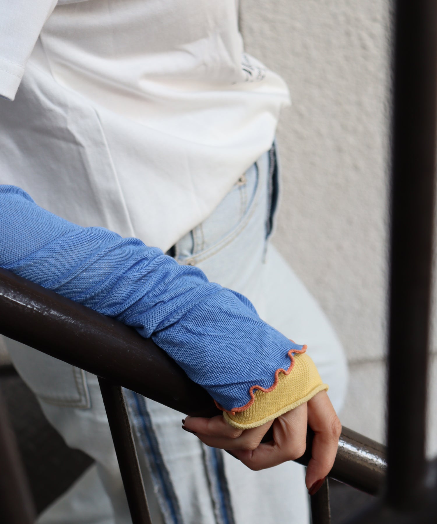 UVカット チューリップフリル アームカバー