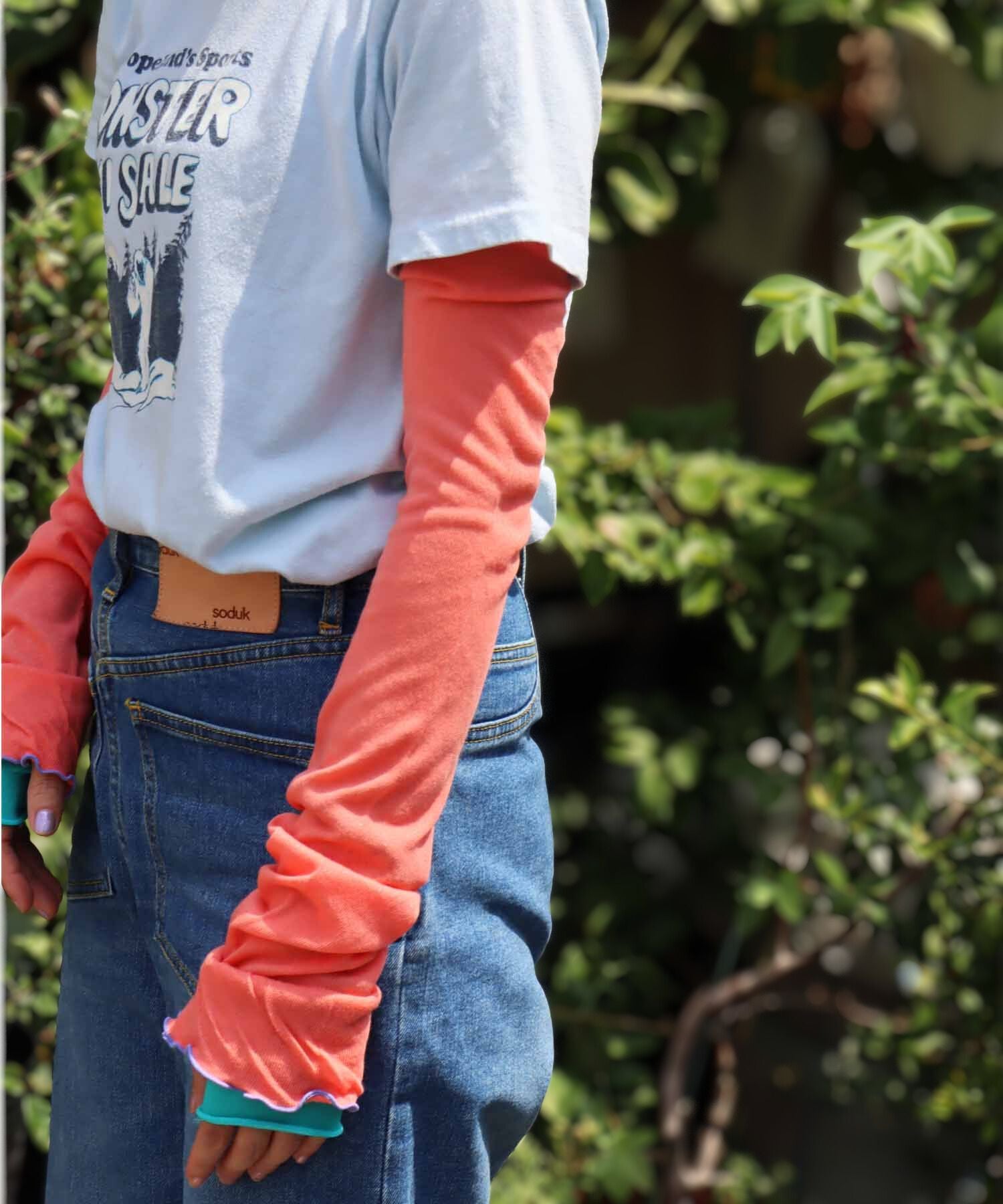 UVカット チューリップフリル アームカバー