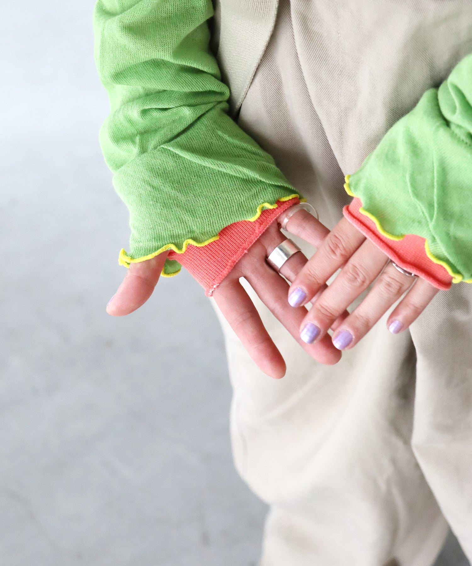 UVカット チューリップフリル アームカバー