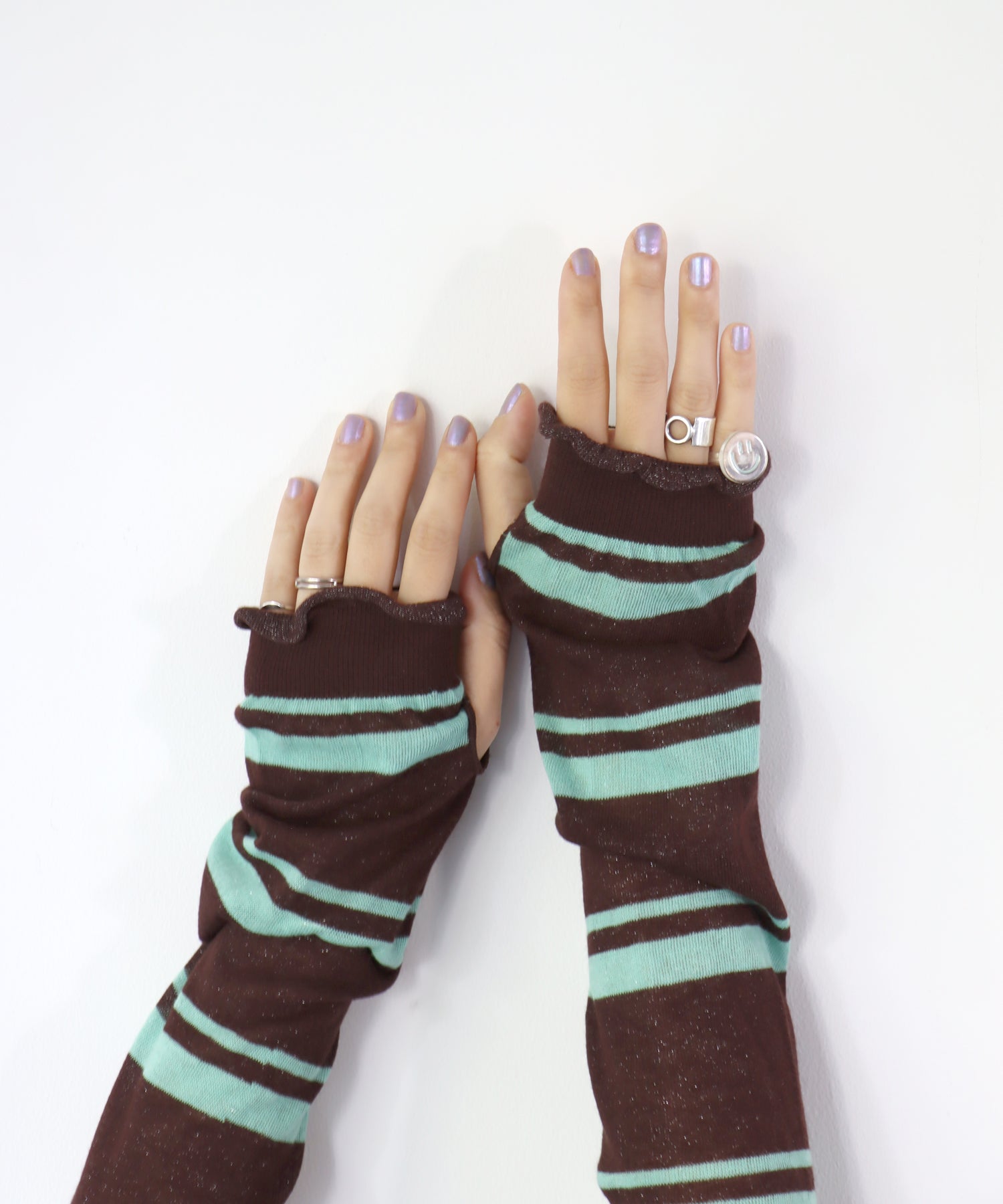 ＵＶカット マルチボーダー アームカバー