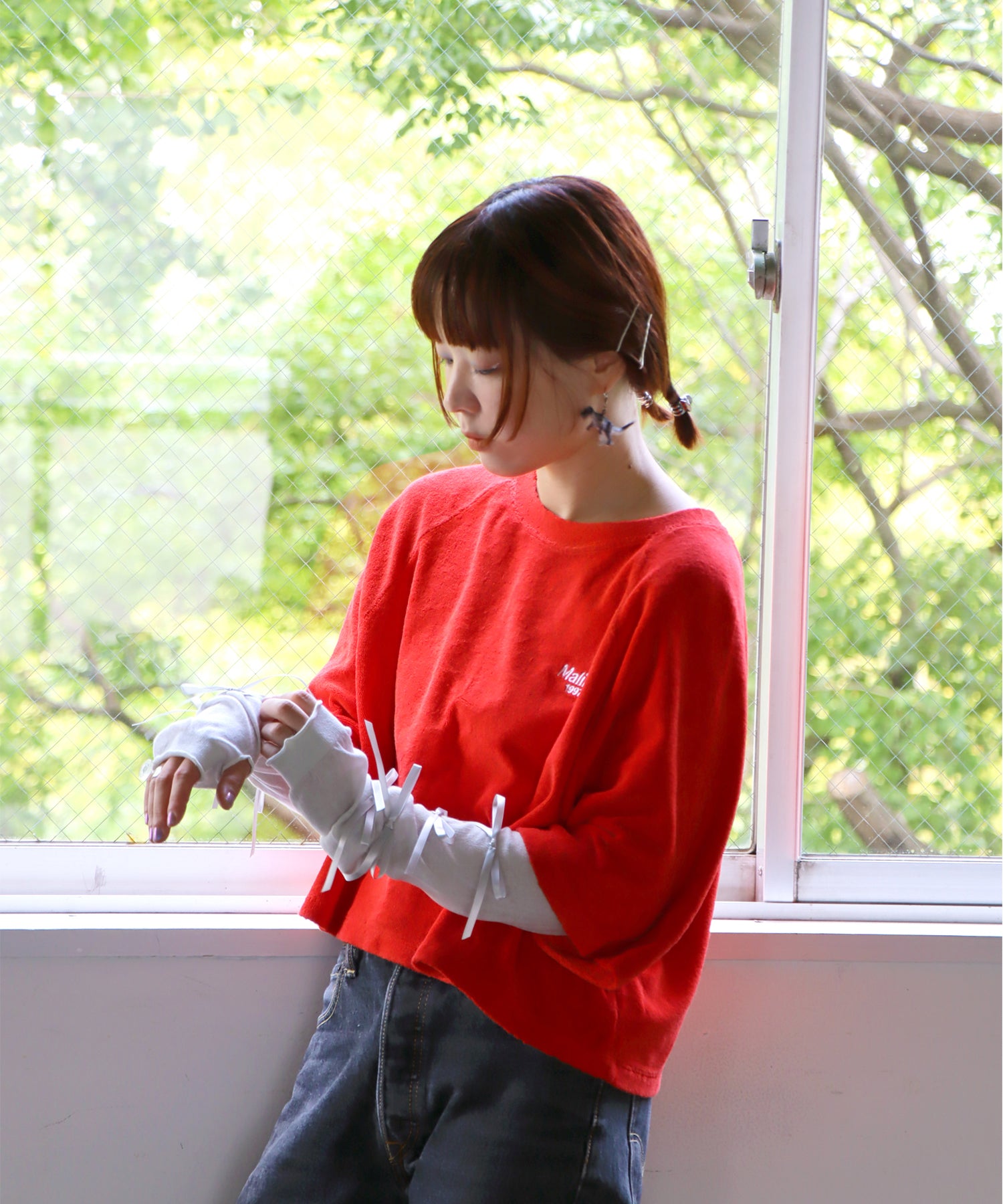 【期間限定価格】【ＵＶカット】 リボン＆リボン アームカバー