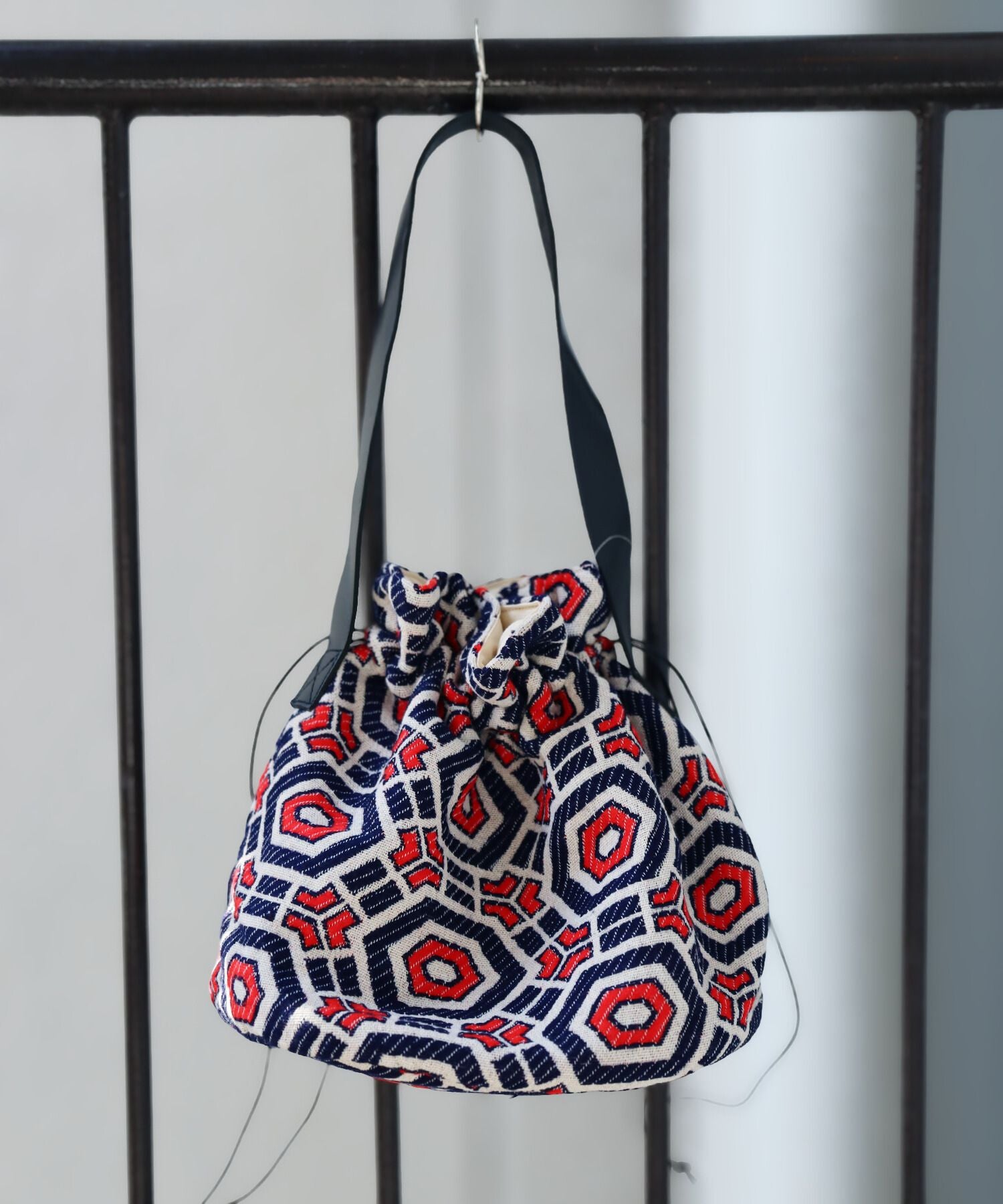 新柄追加! INDIA ジャガード 巾着バッグ