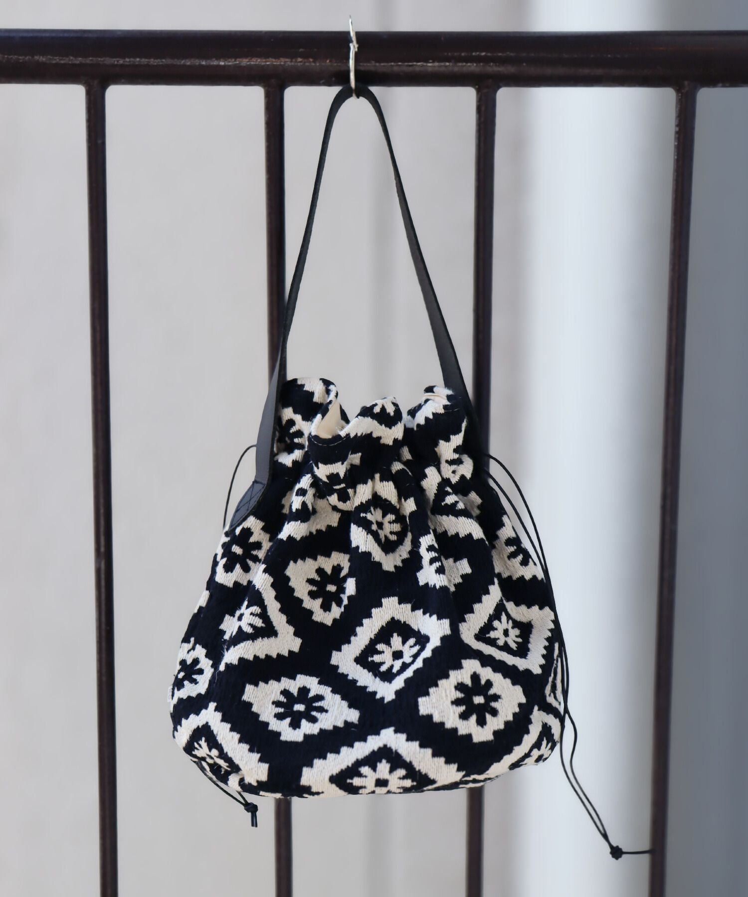 新柄追加! INDIA ジャガード 巾着バッグ