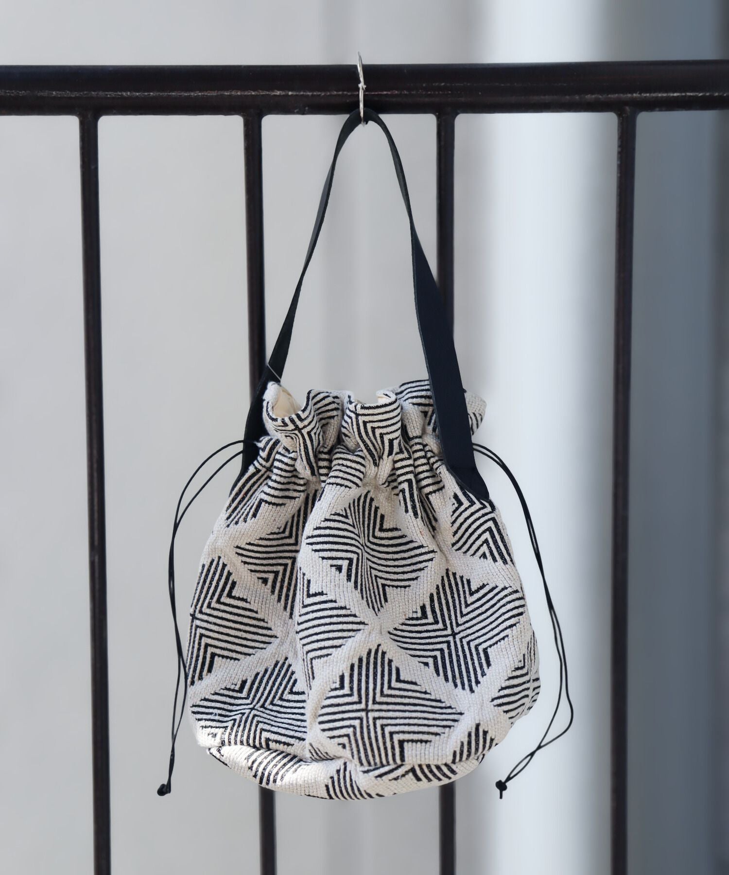 新柄追加! INDIA ジャガード 巾着バッグ