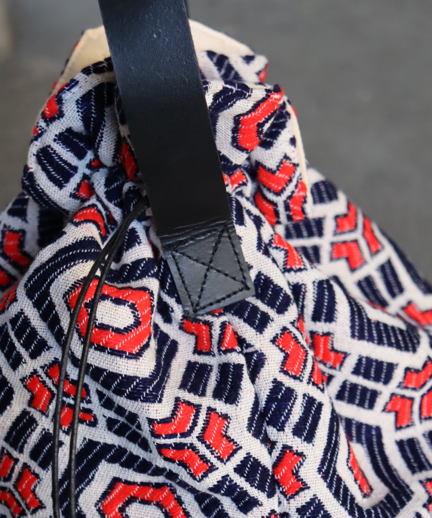 新柄追加! INDIA ジャガード 巾着バッグ