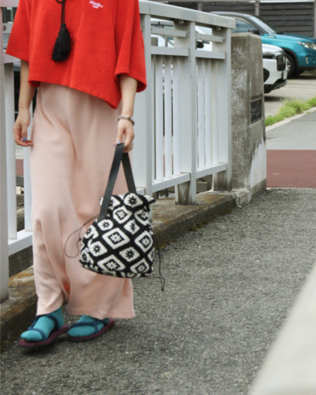 INDIA ジャガード 巾着バッグ