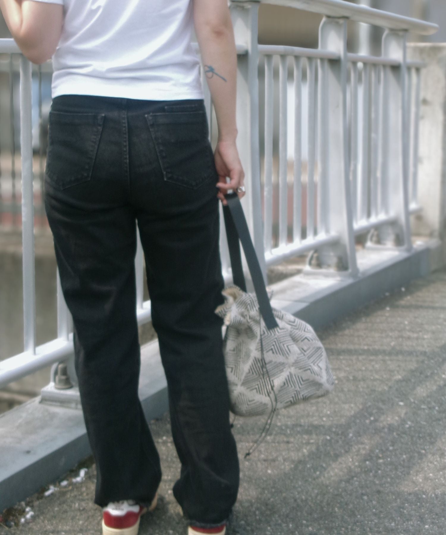 INDIA ジャガード 巾着バッグ