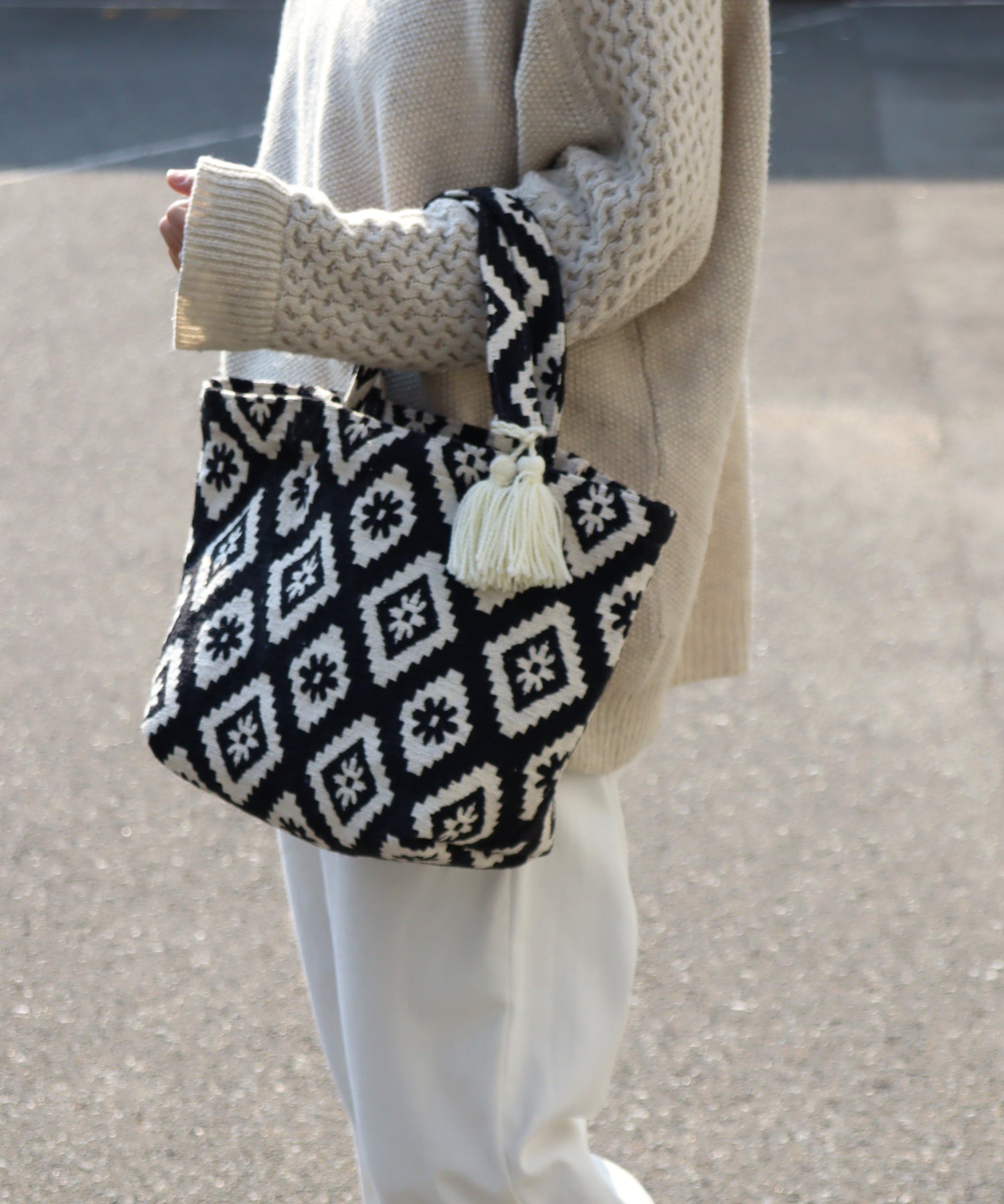 INDIAジャガード トートバッグ