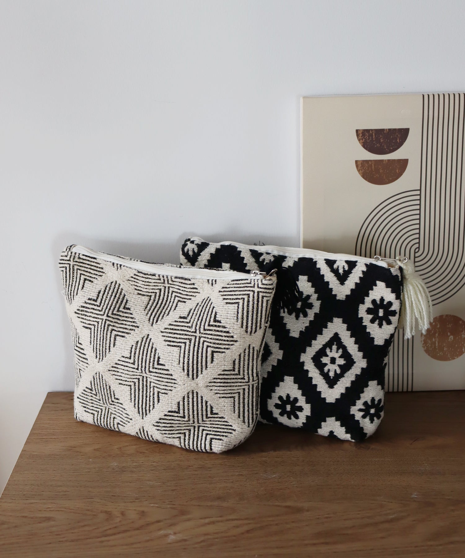 INDIAジャガード ラージポーチ