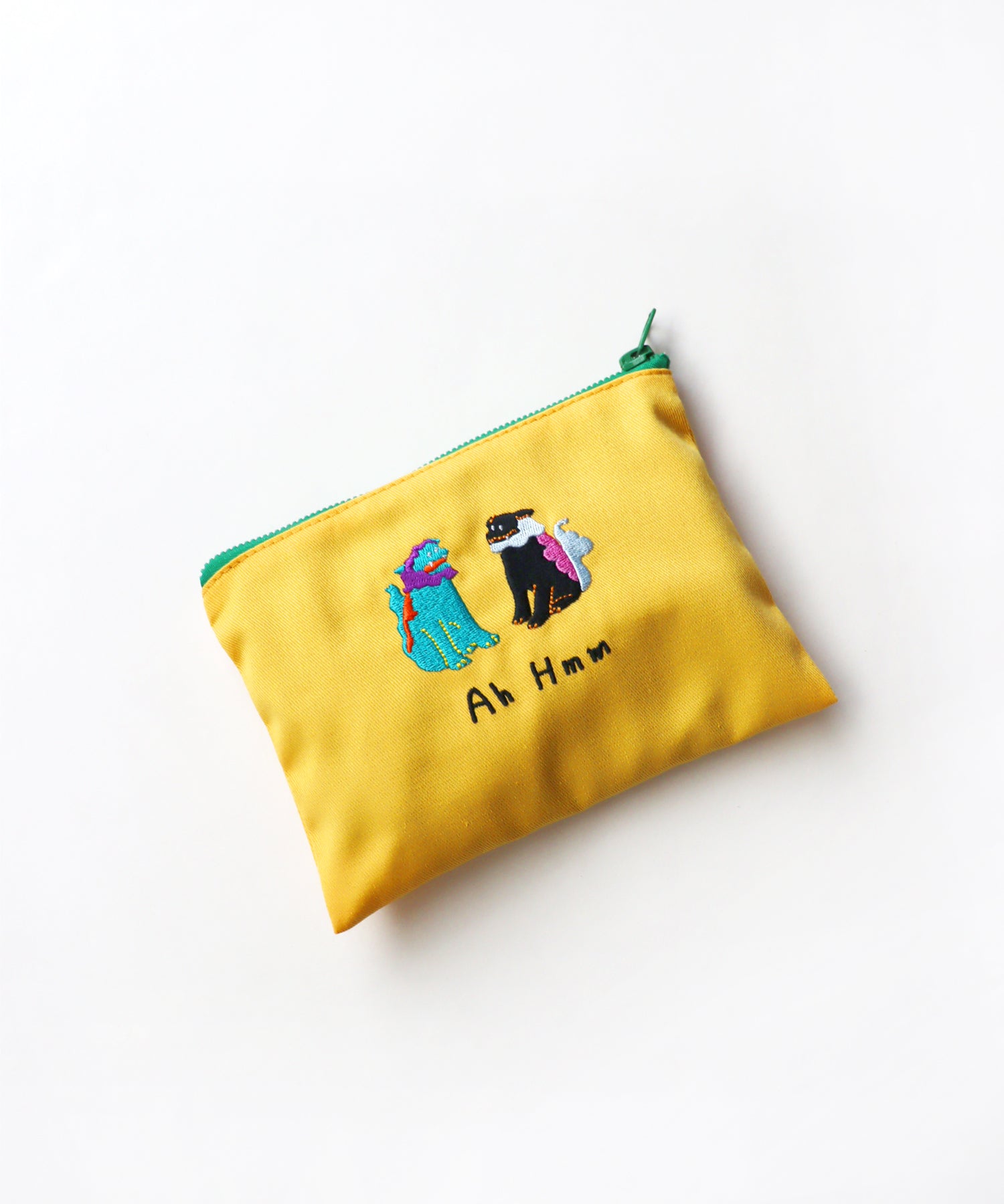 コミカル刺繍 ポーチ