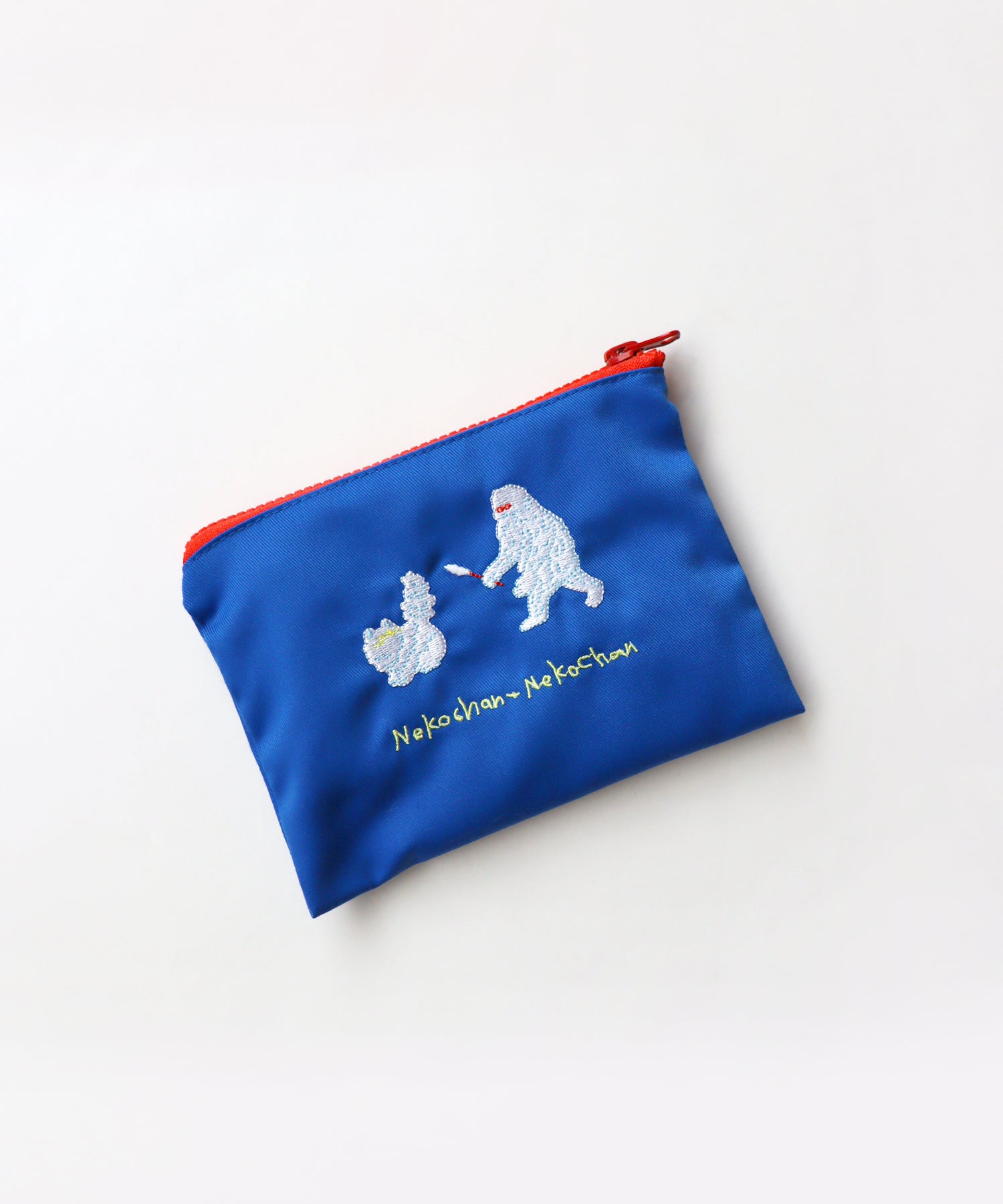 コミカル刺繍 ポーチ