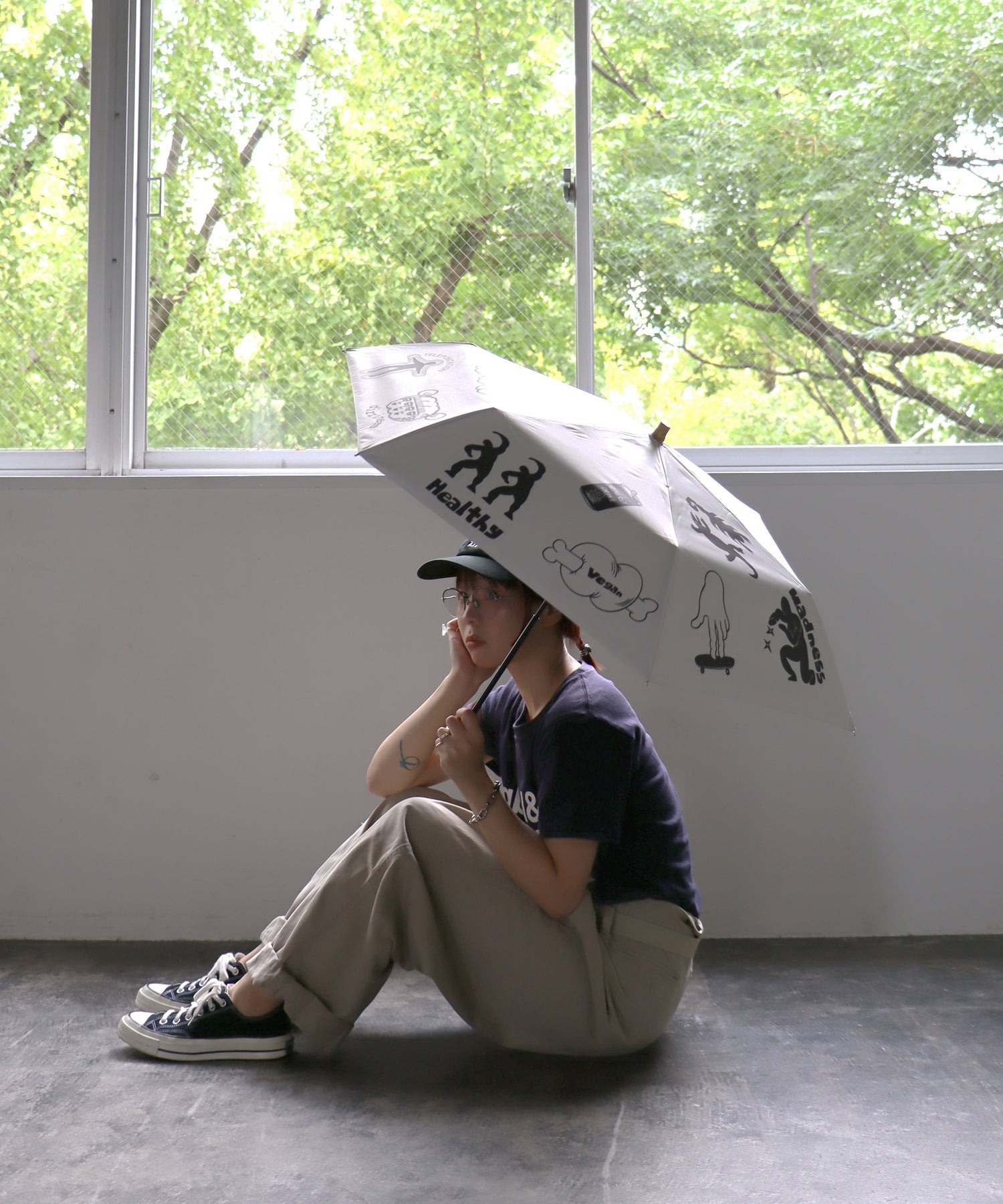 折りたたみ傘 Doodle 《晴雨兼用》UVカット99.9％・UPF50＋