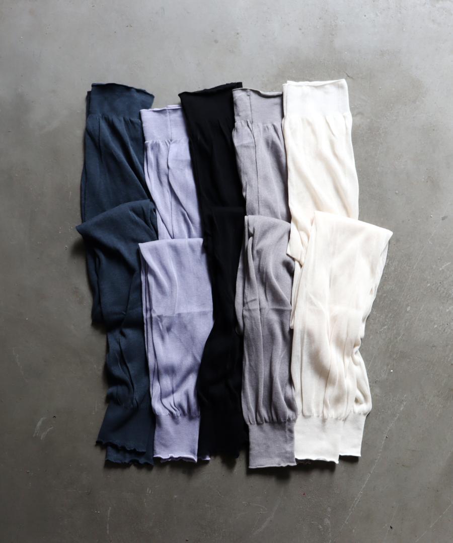 《2BUY10％OFF対象商品》ゆるっとガーゼ編み コットン レギンス