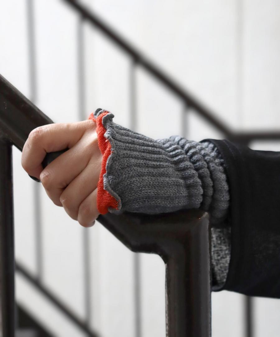 内側コットン 2WAYアームウォーマー＆レッグウォーマー (ショート丈)